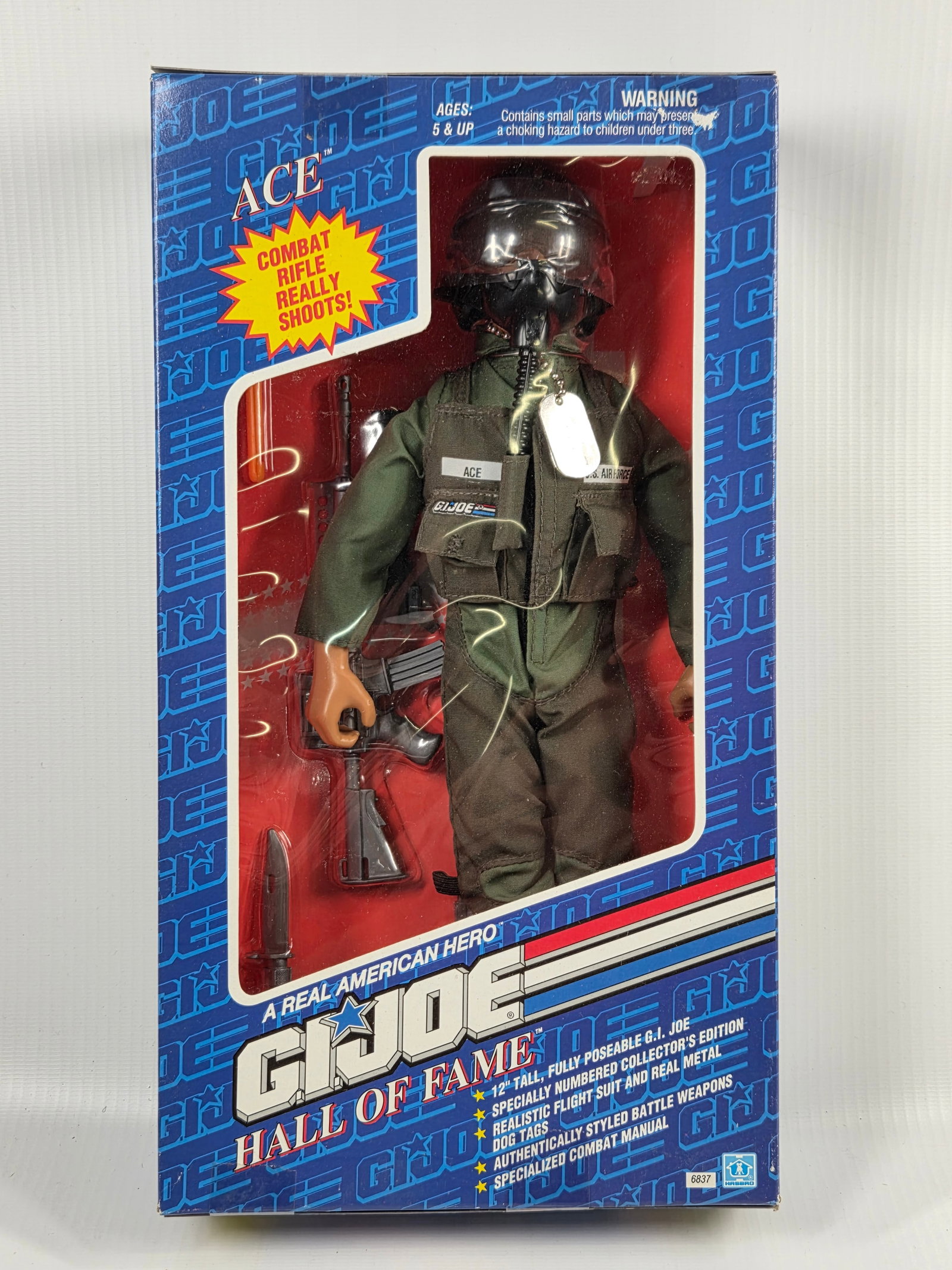 GI JOE HALL OF FAME ACE NIB: REMAINS NEW IN BOX.