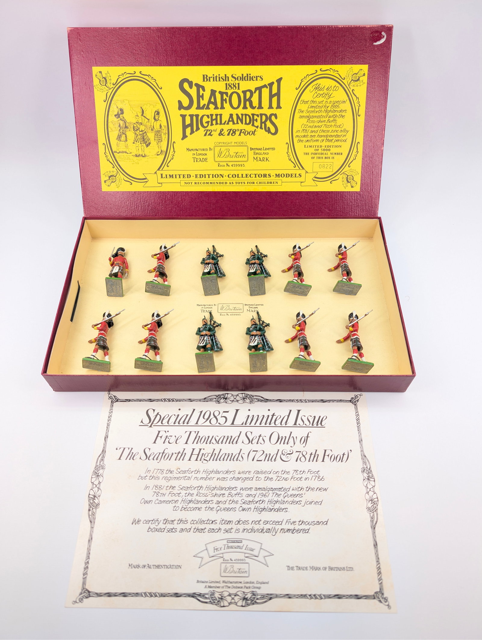 BRITAIN 5185 SEAFORTH HIGHLANDERS 72ND & 78TH FOOT (1 of 7)
