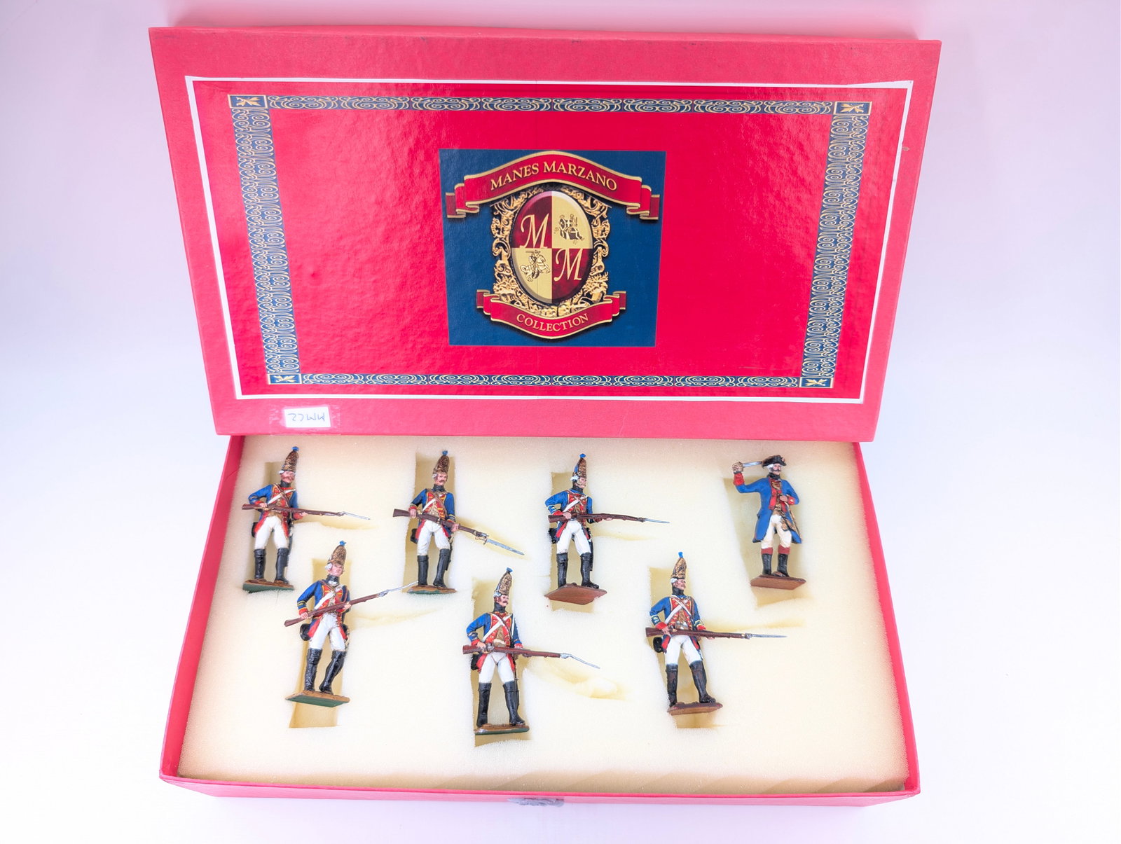 MANES MARZANO HAND PAINTED LEAD SOLDIER SET: SET REMAINS IN VERY GOOD CONDITION WITH ORIGINAL BOX.
