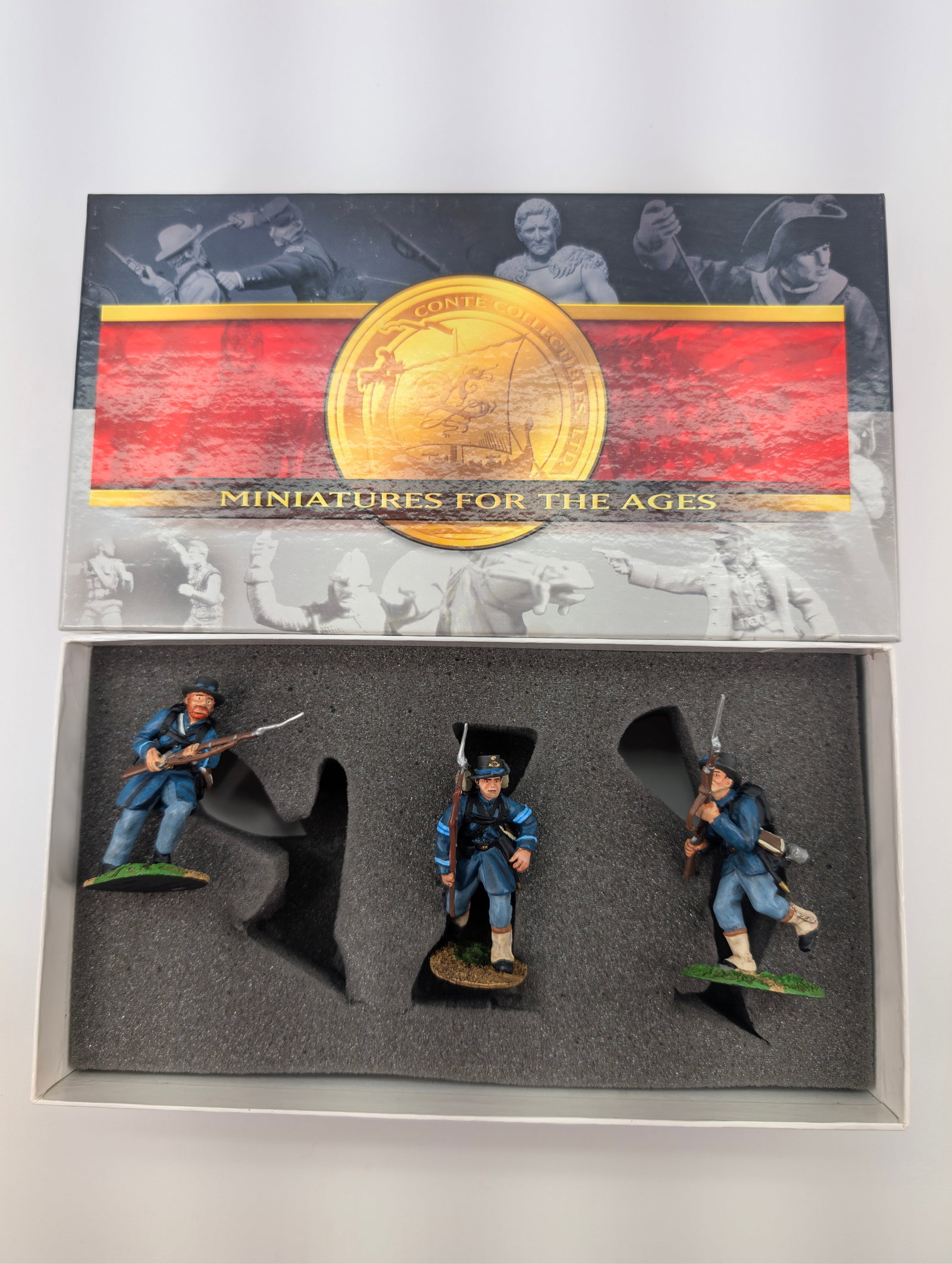 CONTE LTD AMERICAN CIVIL WAR ACW 57116 IRON BRIGADE ADVANCING: REMAINS IN VERY GOOD CONDITION WITH BOX.