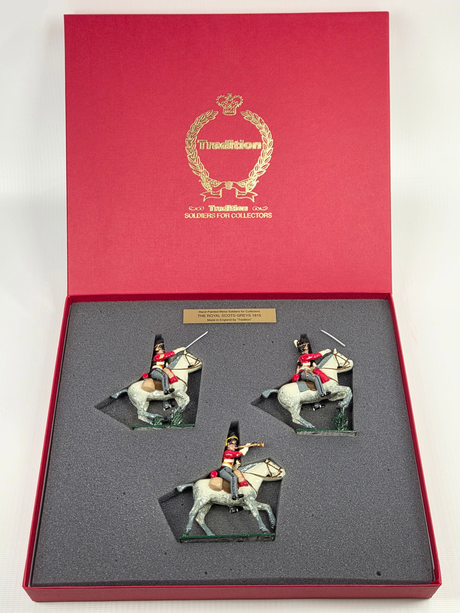 TRADITION SET NO. 726 THE ROYAL SCOTS GREYS: SET REMAINS IN VERY GOOD CONDITION, SHOWING LIGHT WEAR.