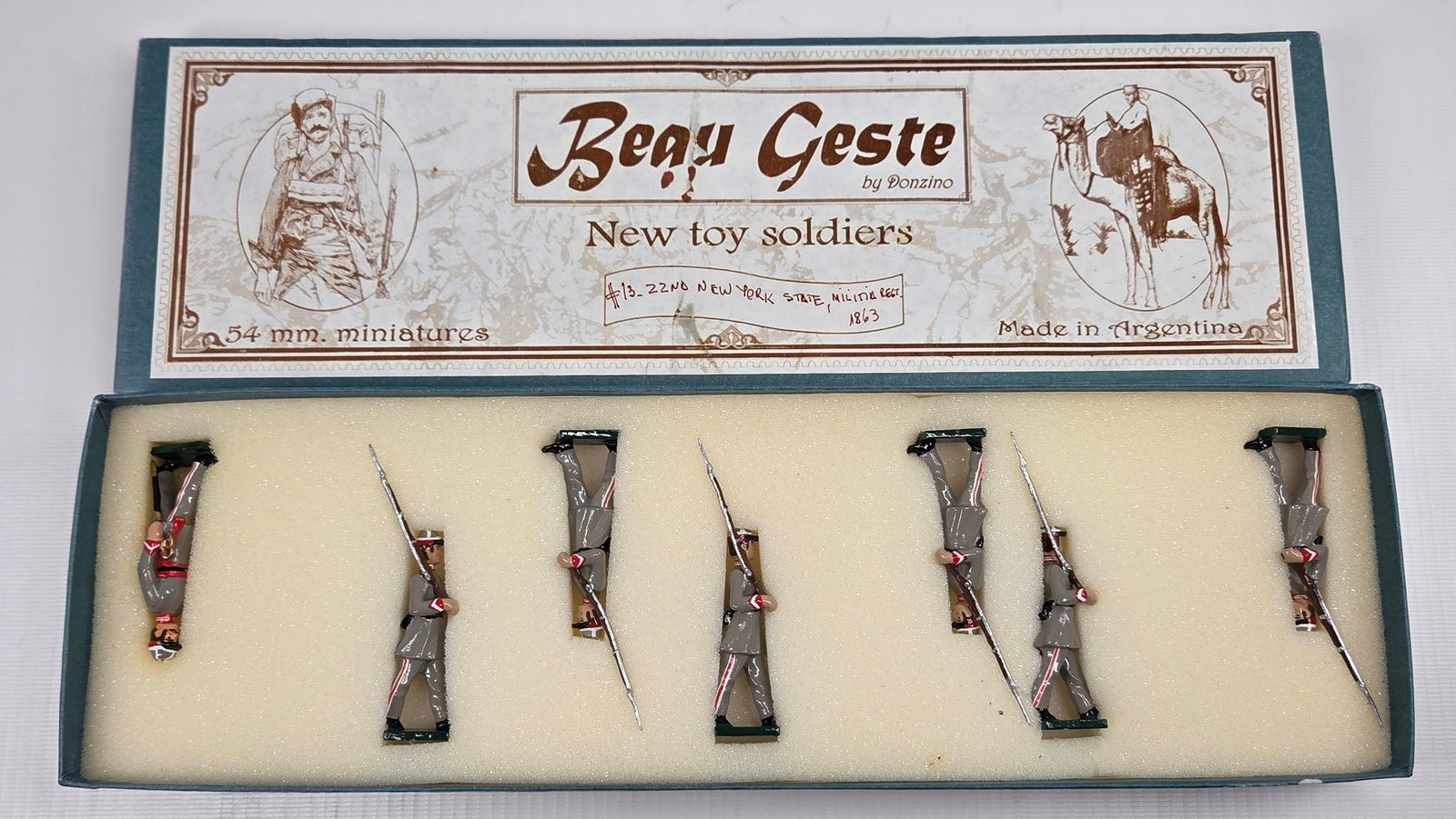 BEAU GESTE SET NO. 13 - 22ND NY STATE MILITIA REGT.: SET REMAINS IN VERY GOOD CONDITION WITH ORIGINAL BOX.