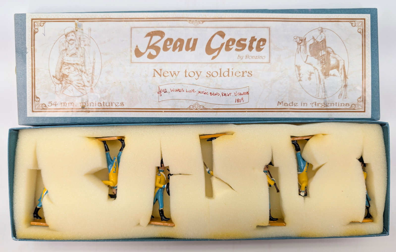 BEAU GESTE SET NO. 42 WINDS LINE MUSIC BAND: SET REMAINS IN VERY GOOD CONDITION WITH ORIGINAL BOX.