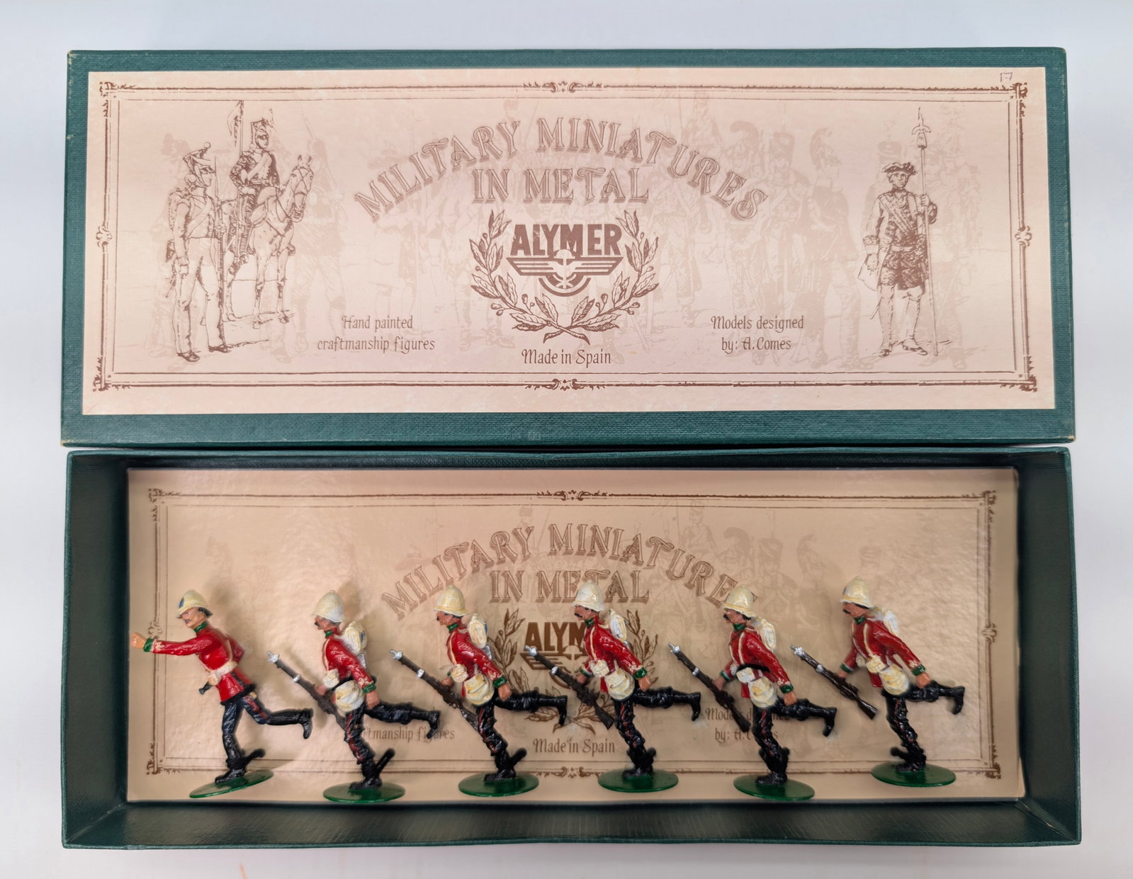 ALYMER AB-4 BRITISH 24TH FOOT REGT. IN ACTION: SET REMAINS IN GOOD CONDITION, SHOWING SOME PAINT WEAR / TOUCH UP.