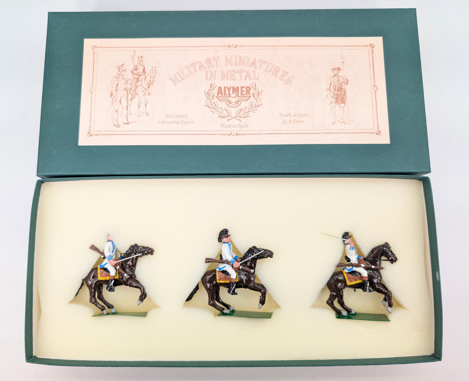 ALYMER AB-81 WASHINGTON'S DRAGOONS: SET REMAINS IN GOOD CONDITION, SHOWING SOME PAINT WEAR / TOUCH UP.