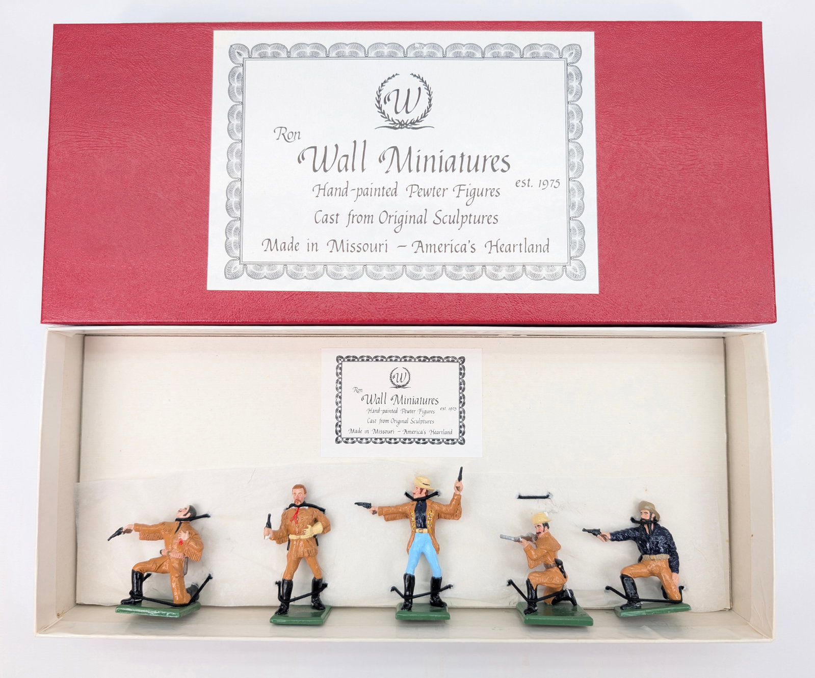 RON WALL MINIATURES SET 73 CUSTER & 7TH CAVALRY SIOUX INDIAN WAR: SET REMAINS IN VERY GOOD CONDITION WITH BOX.