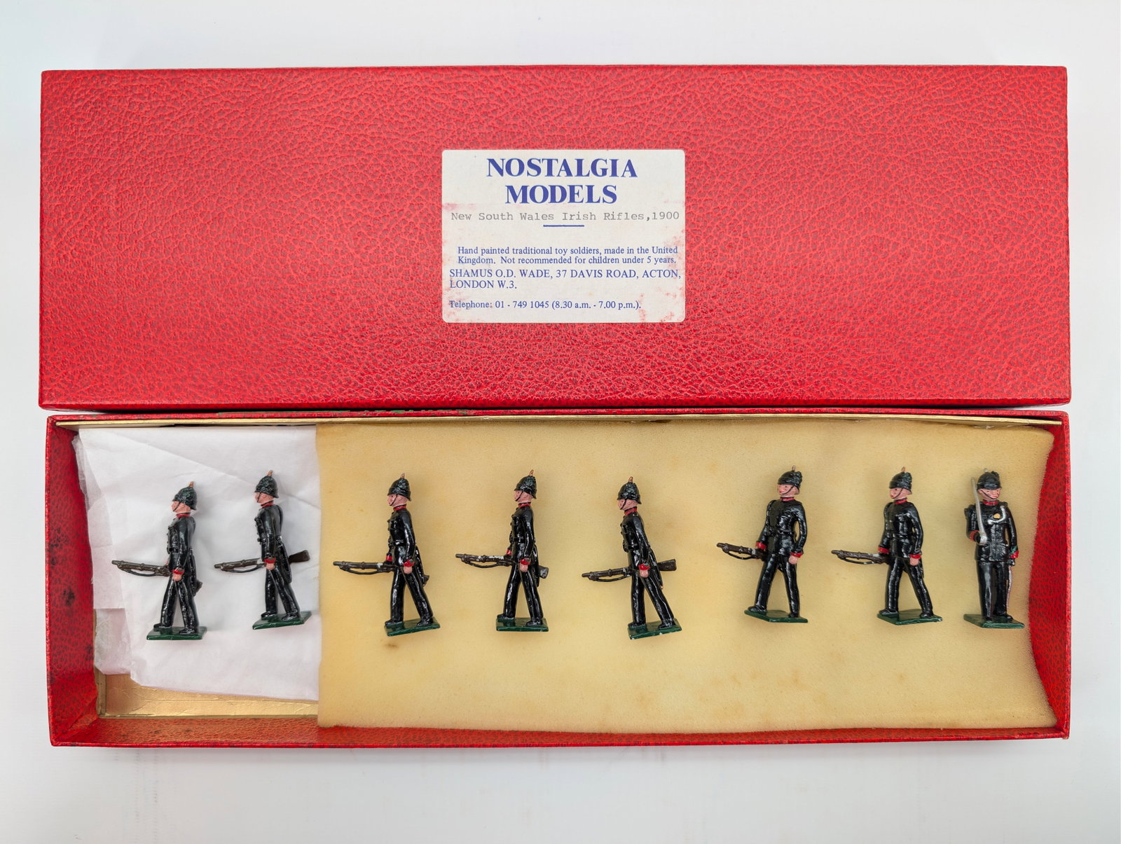 NOSTALGIA MODELS NEW SOUTH WALES IRISH RIFLES: SET REMAINS IN GOOD CONDITION WITH BOX.
