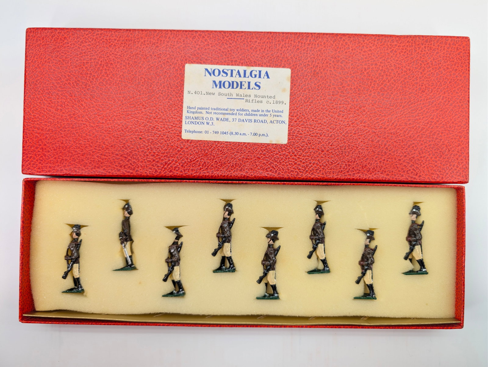 NOSTALGIA MODELS NEW SOUTH WALES MOUNTED RIFLES: SET REMAINS IN GOOD CONDITION WITH BOX.