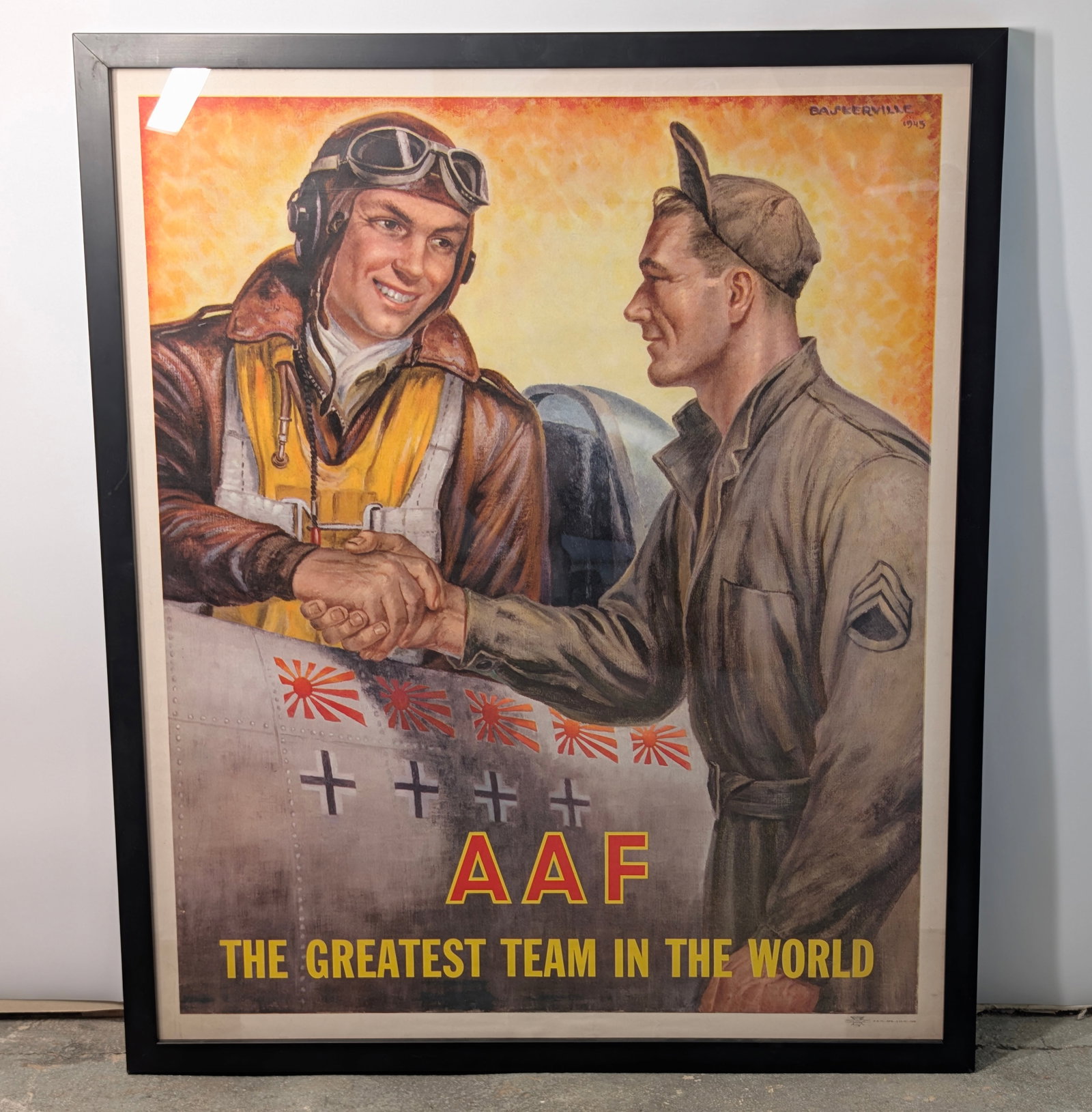 THE GREATEST TEAM IN THE WORLD AAF WWII MILITARY POSTER (1 of 8)