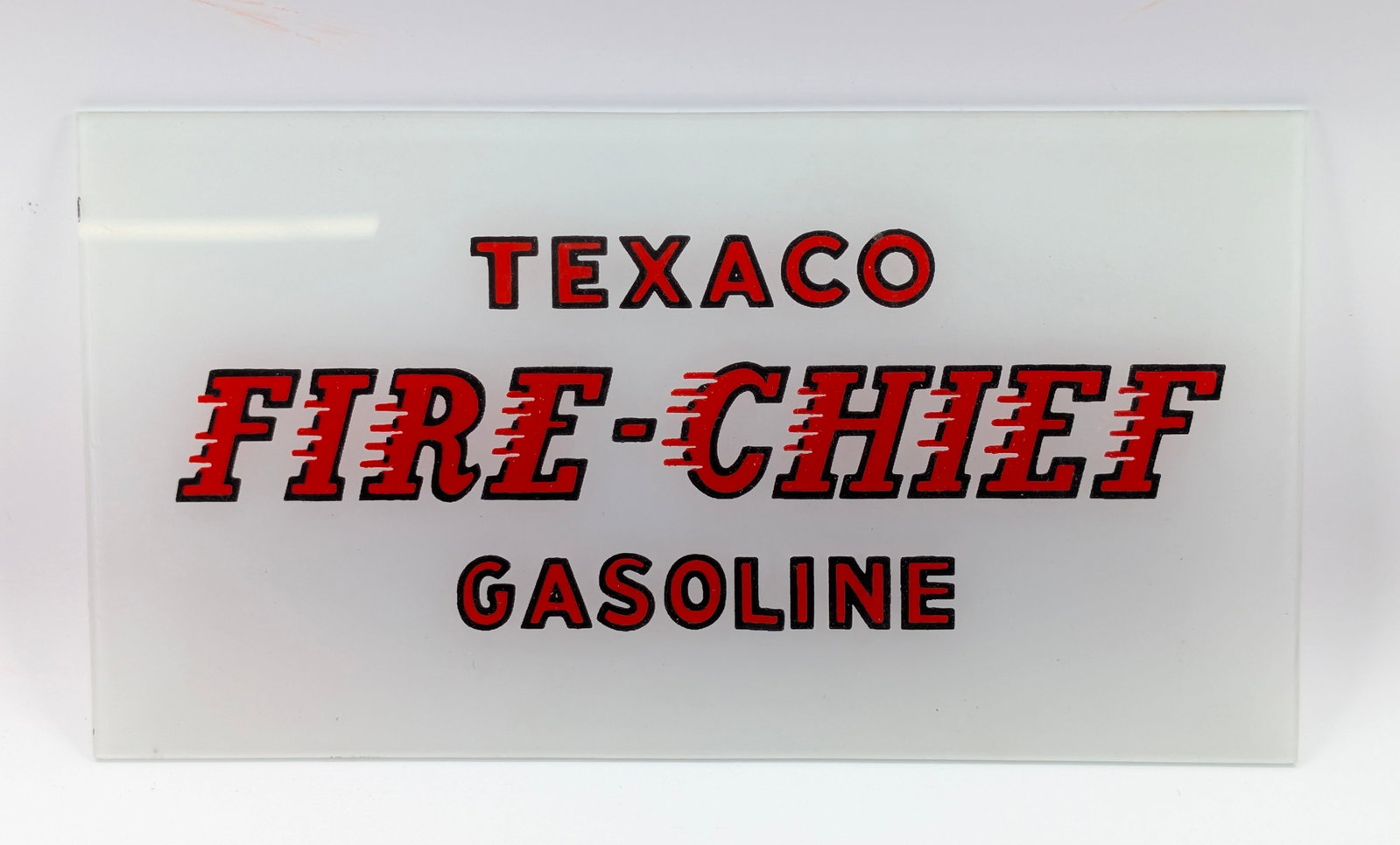 TEXACO FIRE CHIEF GASOLINE GLASS SIGN (1 of 5)