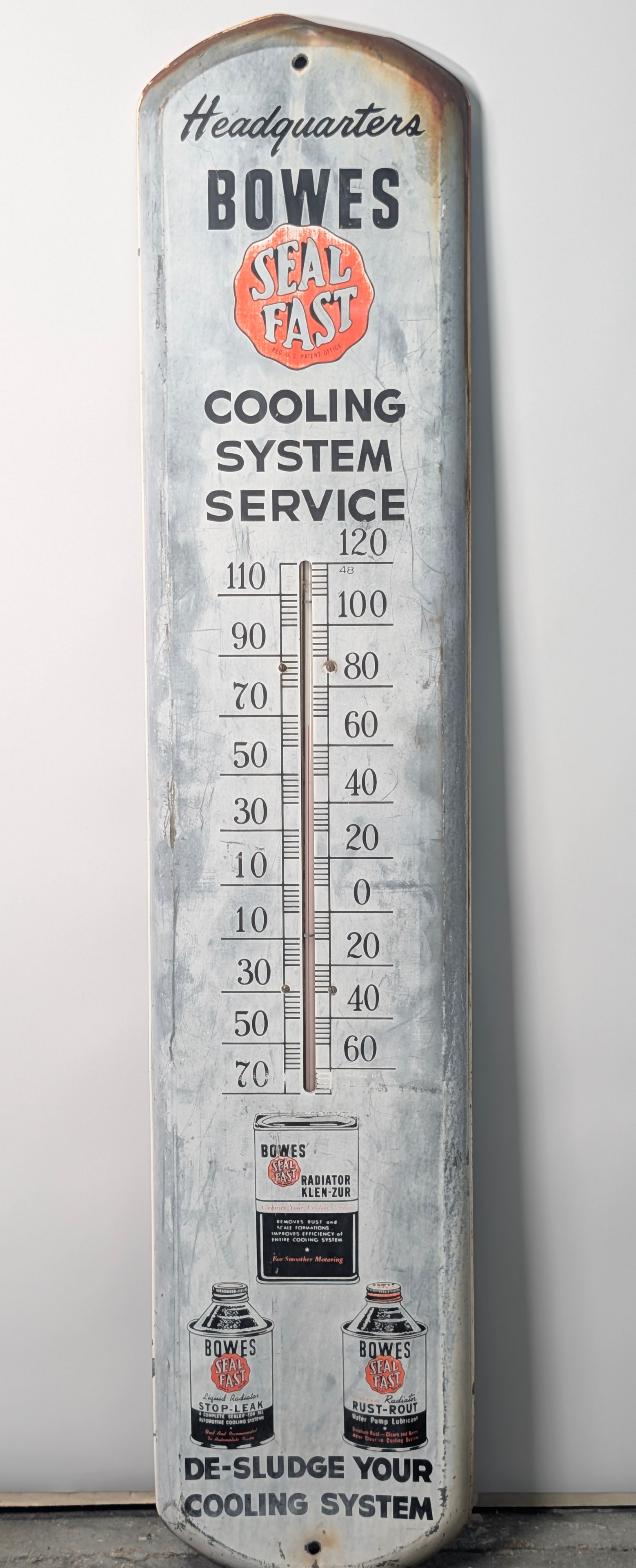 BOWES COOLING SYSTEM ADVERTISING THERMOMETER (1 of 11)
