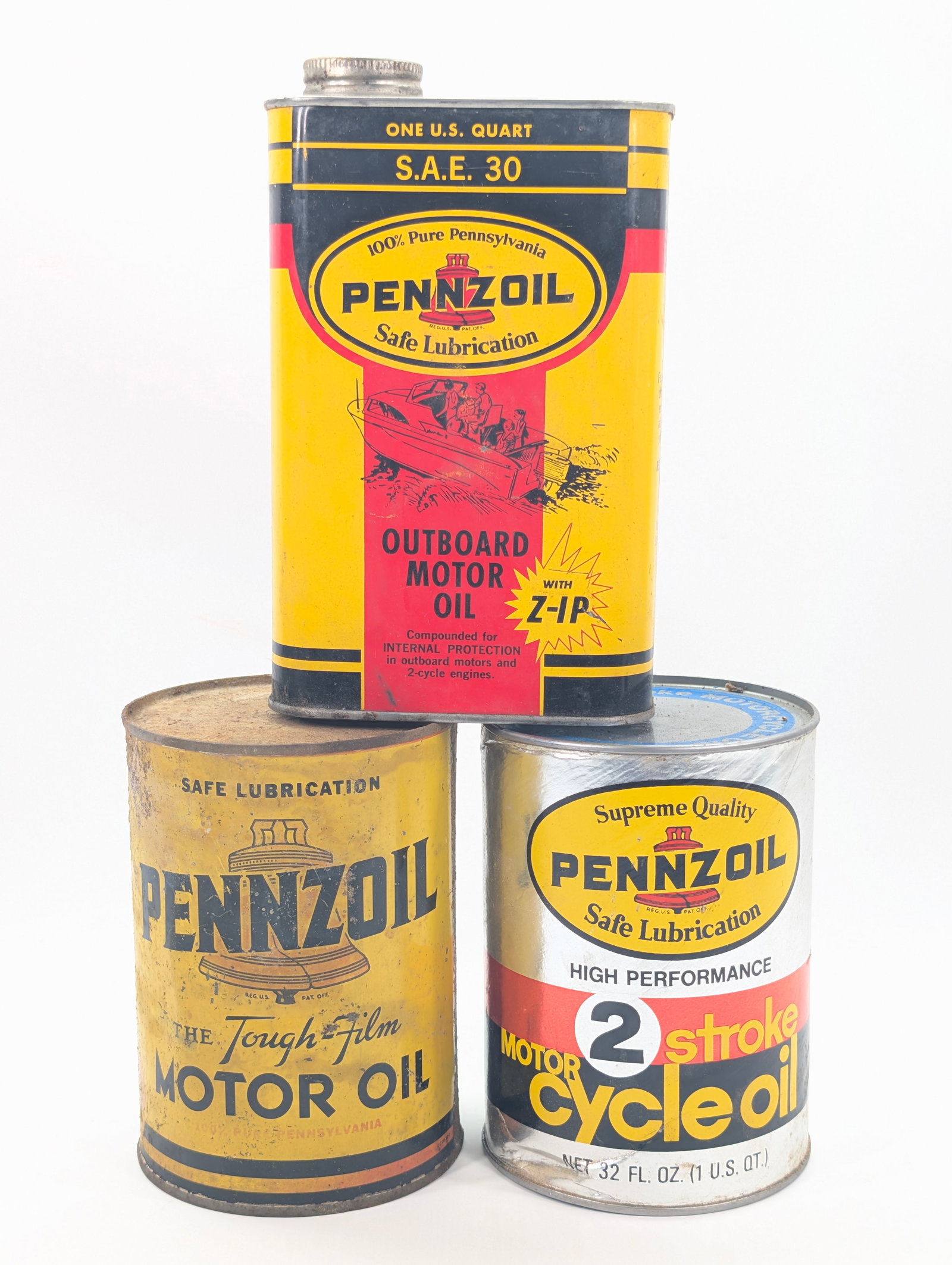 PENNZOIL OUTBOARD, 2-STROKE & TOUGH FILM CANS (1 of 5)