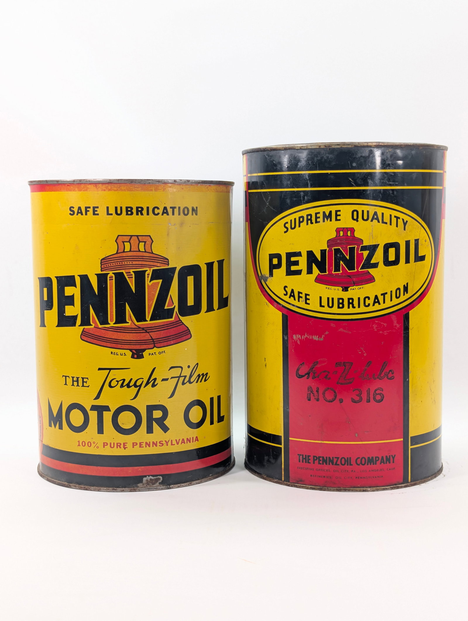 PENNZOIL TOUGH FILM MOTOR OIL CAN & NO. 316 CAN (1 of 10)
