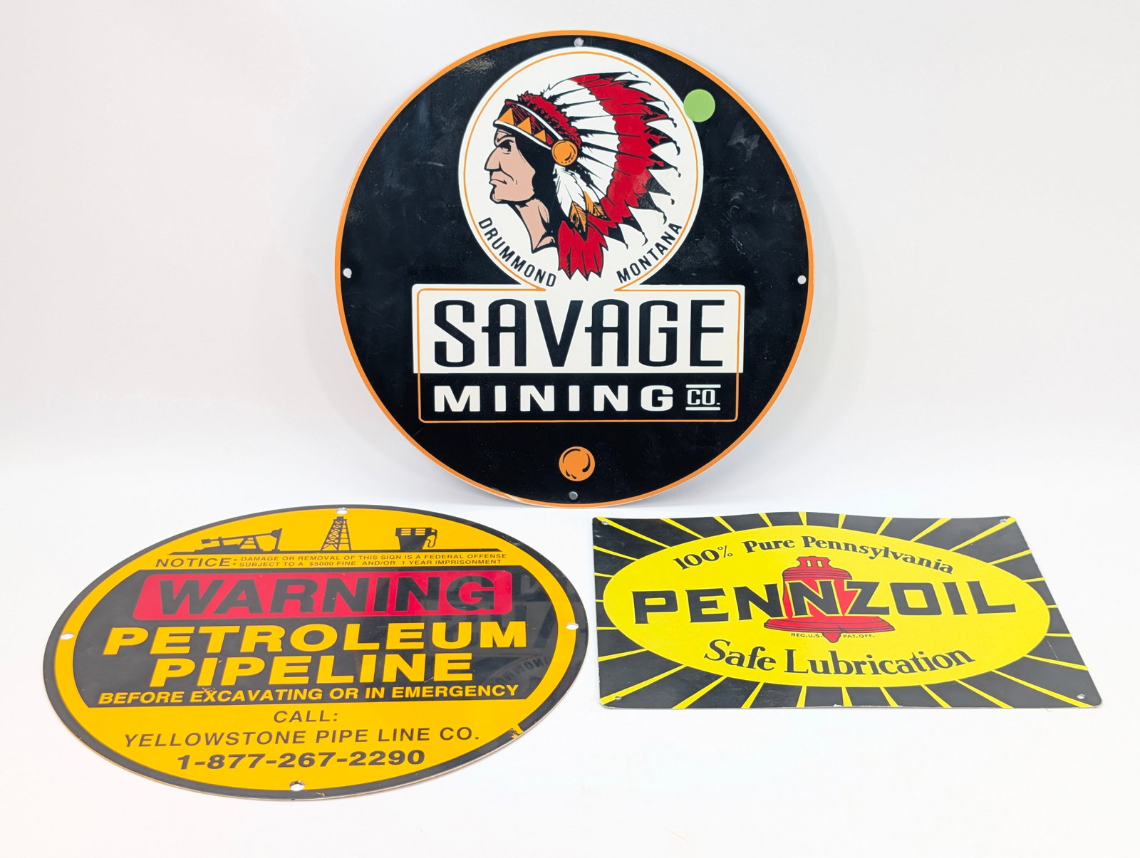 3) REPRODUCTION METAL ADVERTISING SIGNS (1 of 6)