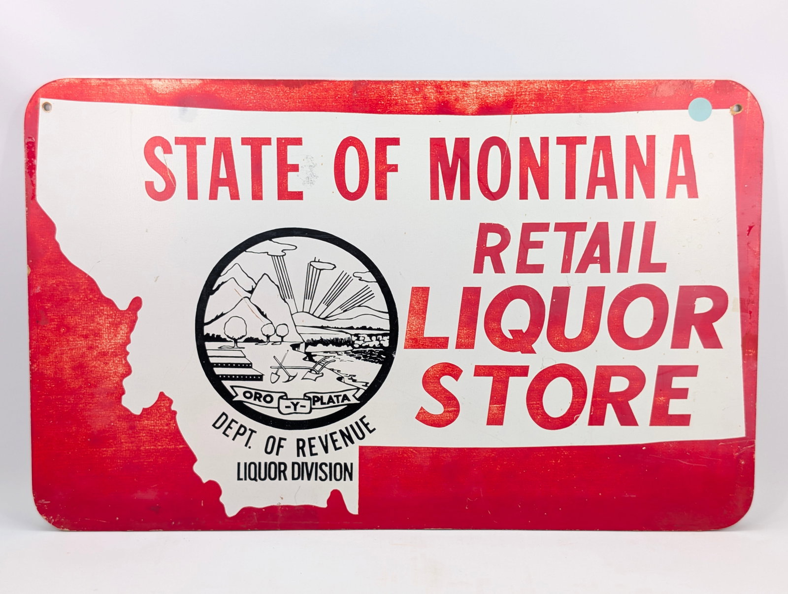 STATE OF MONTANA RETAIL LIQUOR STORE WOOD SIGN (1 of 7)
