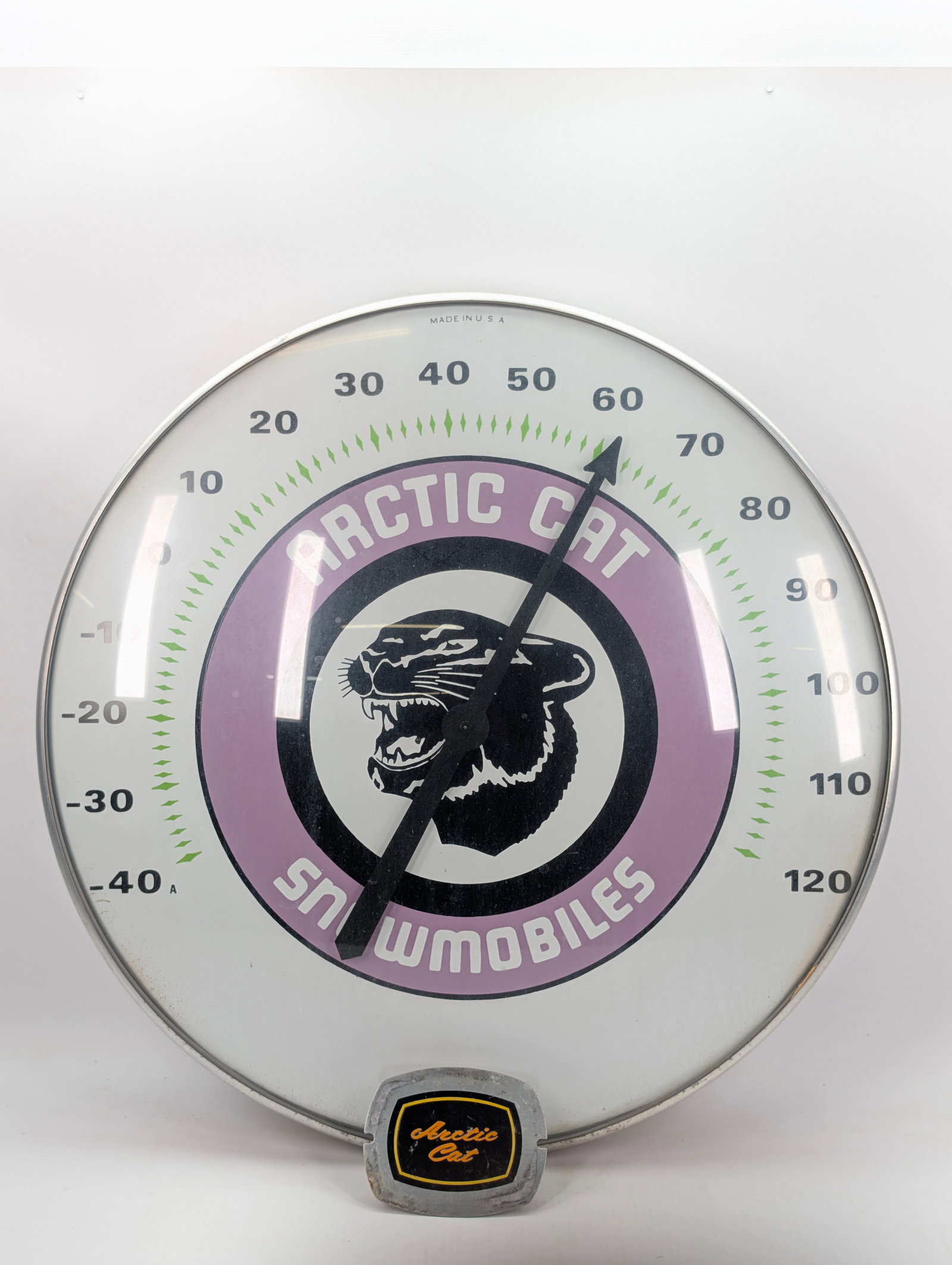 ARCTIC CAT SNOWMOBILE THERMOMETER & METAL PLAQUE (1 of 8)