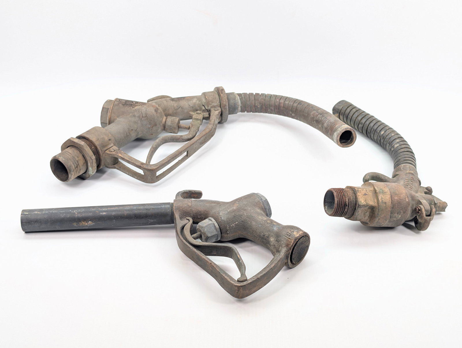 3) VINTAGE GAS PUMP NOZZLES (1 of 15)