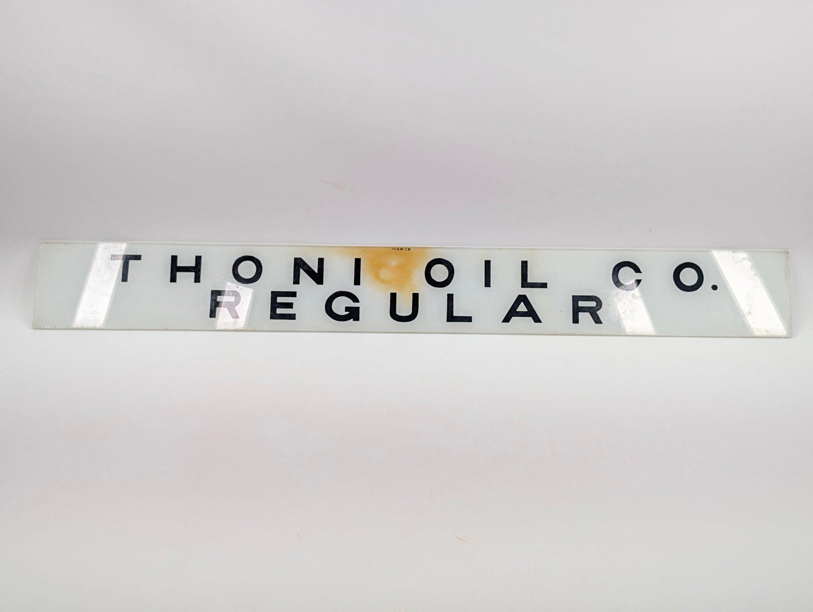 PLEXIGLASS THONI OIL CO. REGULAR GAS PUMP SIGN (1 of 8)