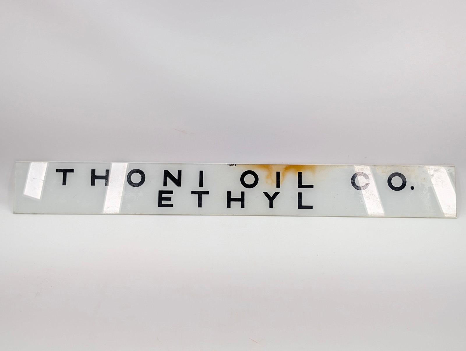 PLEXIGLASS THONI OIL CO. ETHYL GAS PUMP SIGN (1 of 8)