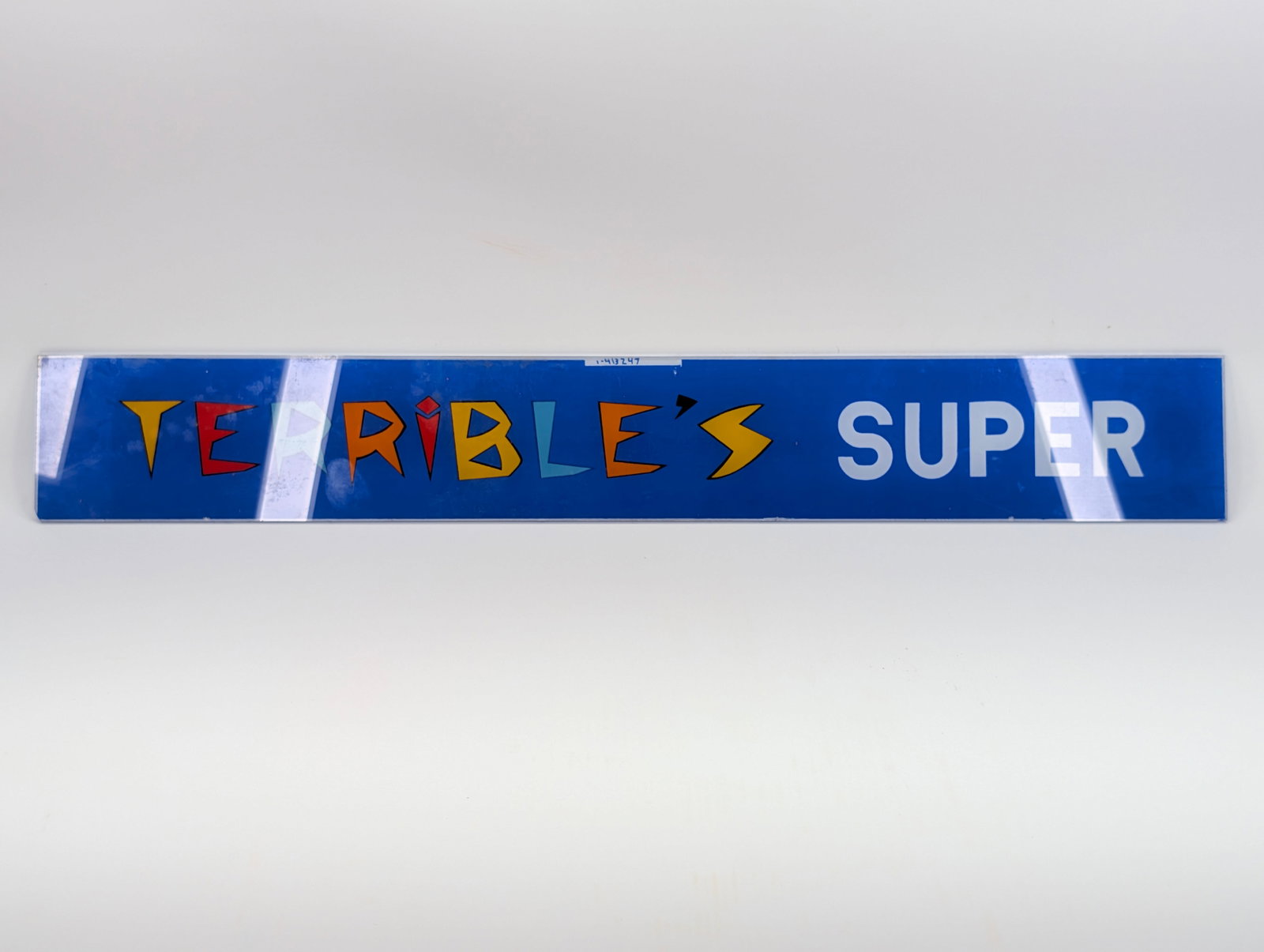 TERRIBLE'S SUPER PLEXIGLASS GAS SIGN: REMAINS IN GOOD CONDITION, SHOWING SOME LIGHT TYPICAL WEAR.