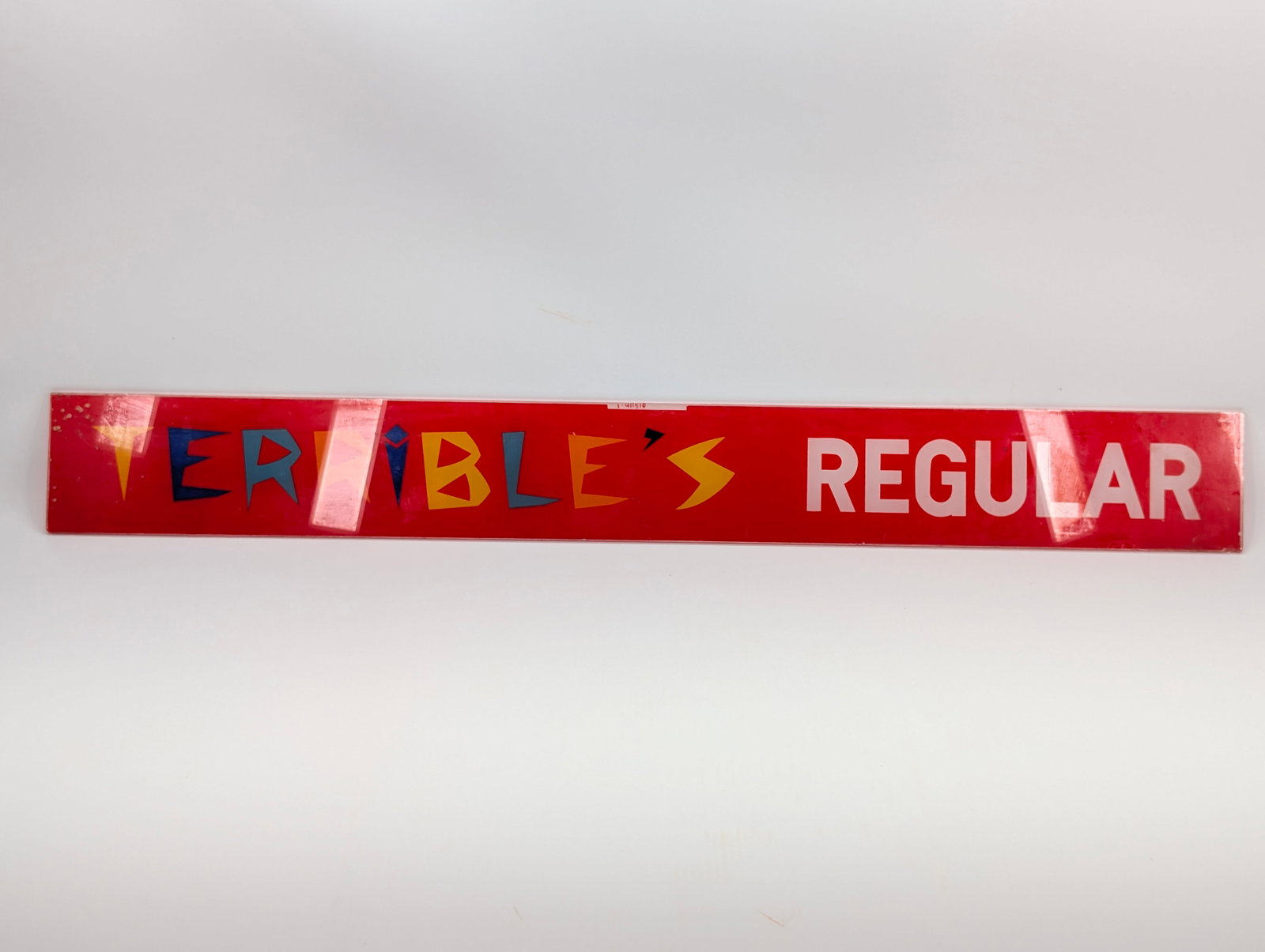 TERRIBLE'S REGULAR PLEXIGLASS GAS SIGN: REMAINS IN GOOD CONDITION, SHOWING SOME LIGHT TYPICAL WEAR.