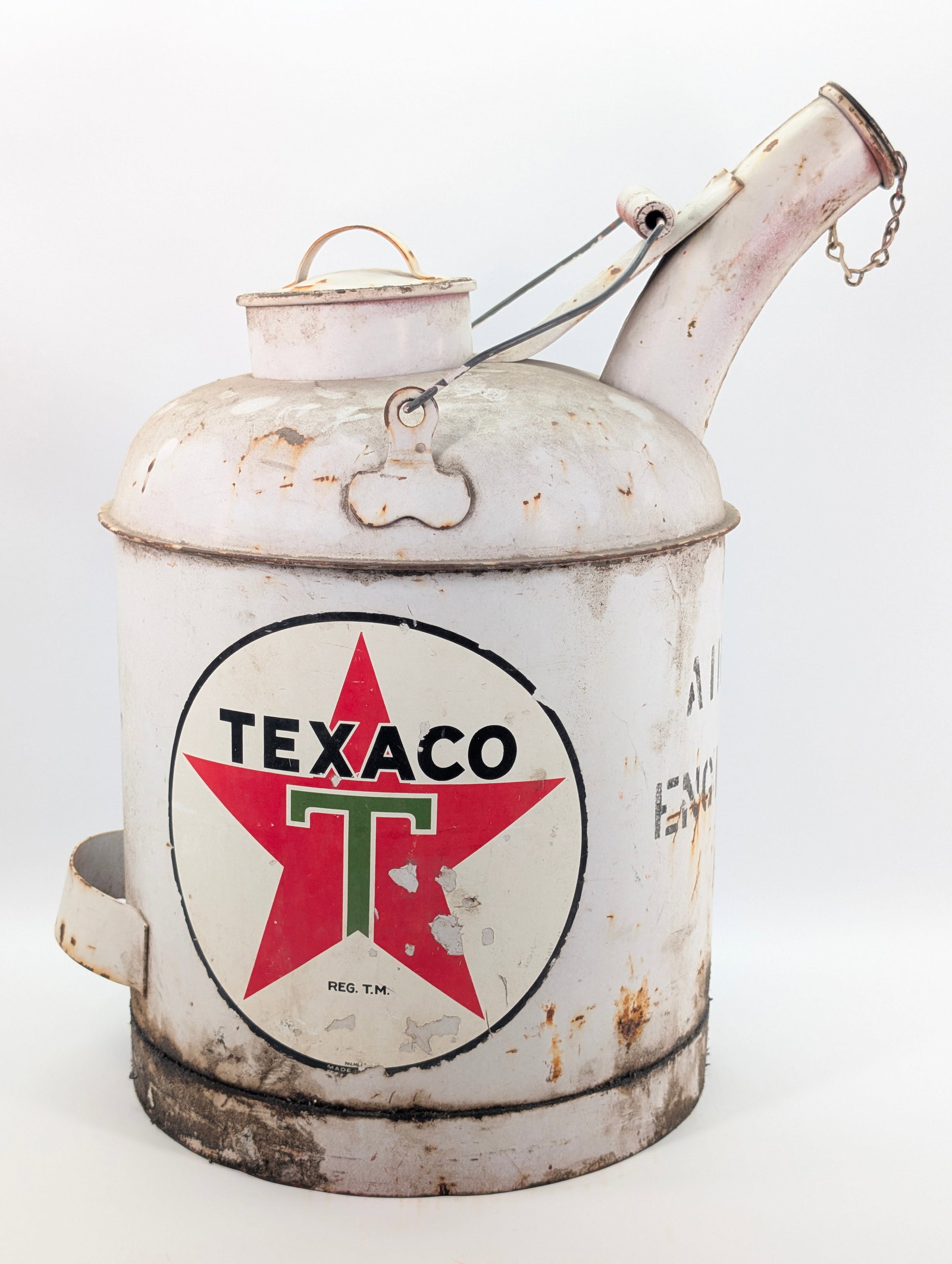 TEXACO AIRCRAFT ENGINE OIL 120 - 40" OIL CAN (1 of 10)