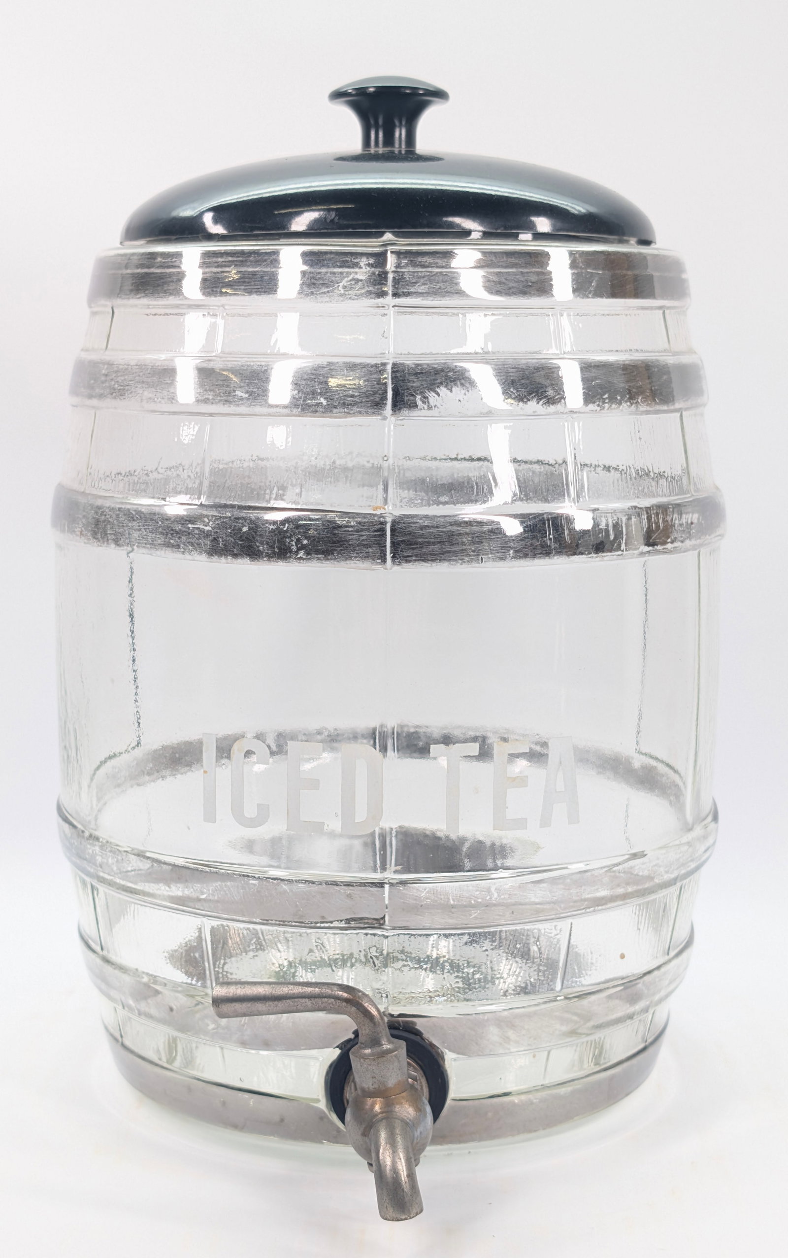 GLASS BARREL ICED TEA DISPENSER (1 of 8)