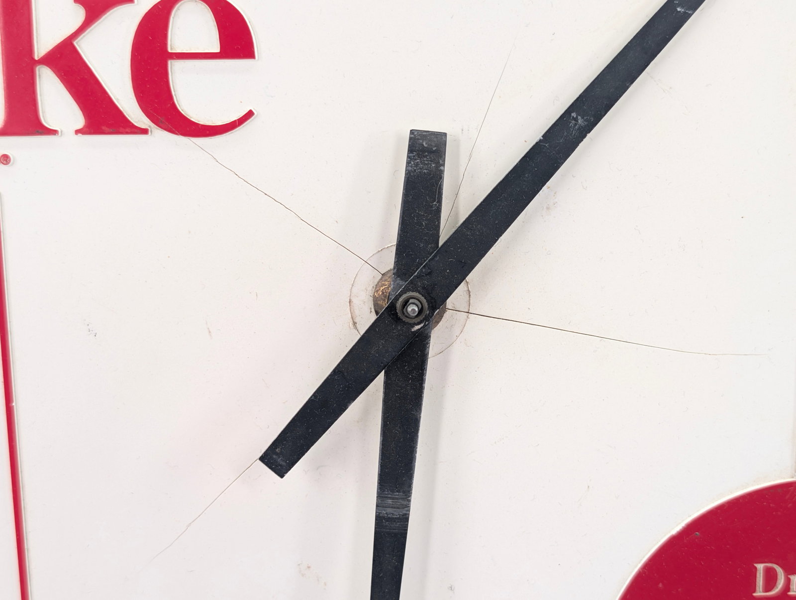 VINTAGE PLASTIC COCA COLA SQUARE CLOCK - 9