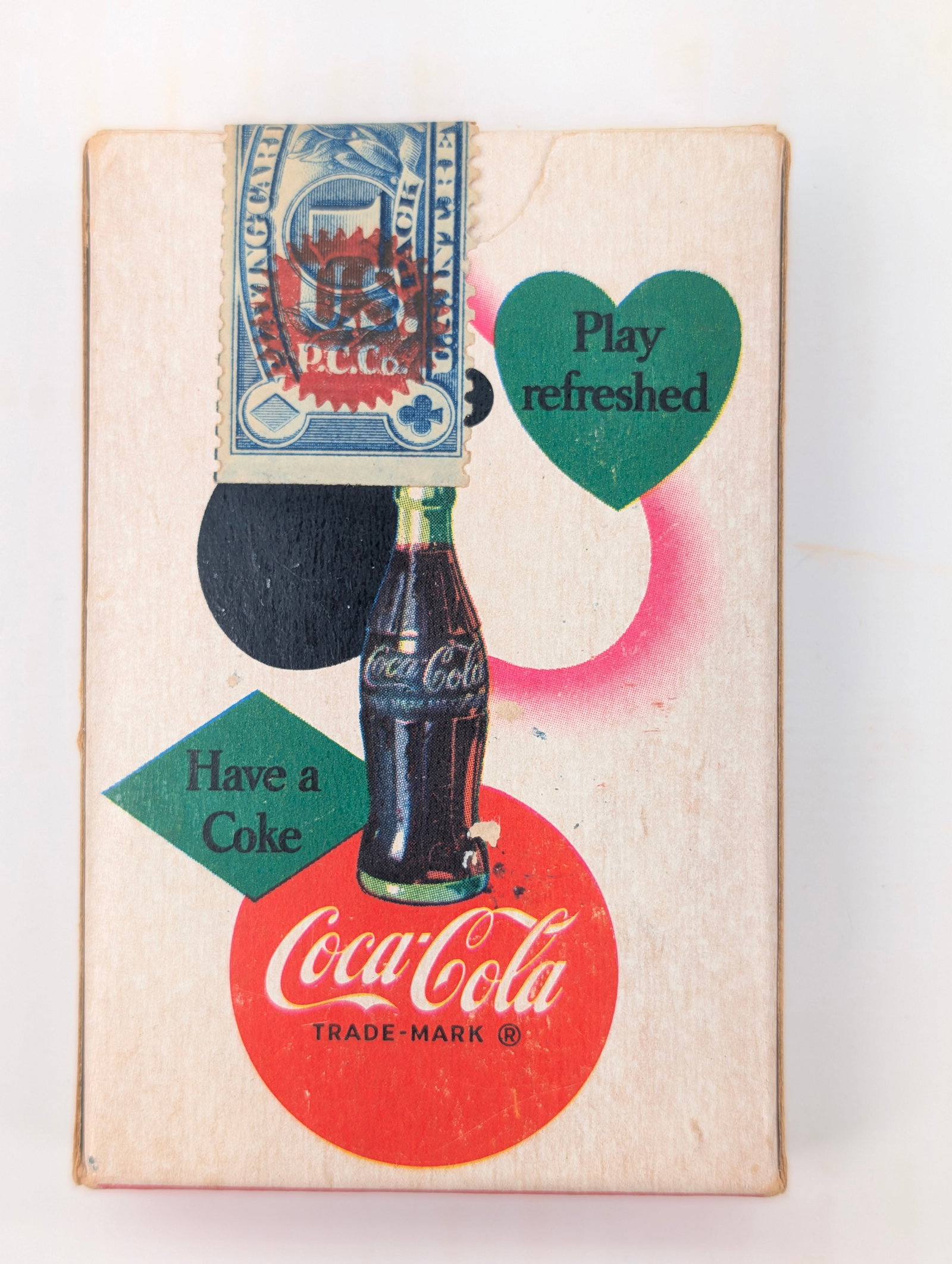 VINTAGE COCA COLA UNOPENED PLAYING CARDS: REMAINS IN VERY GOOD CLEAN UNOPENED CONDITION. SHOWING LIGHT WEAR.