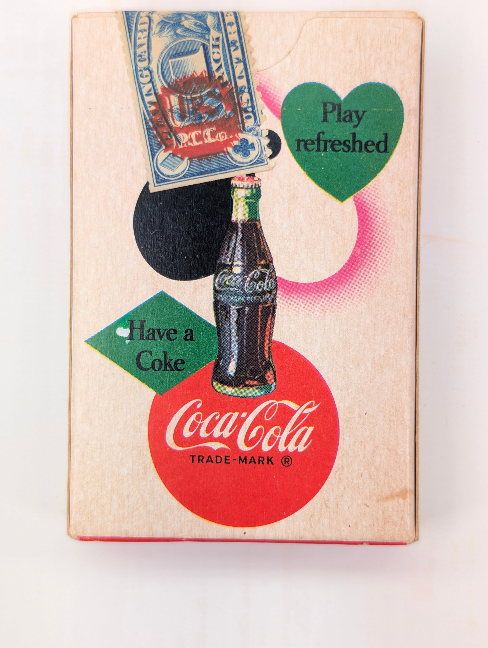 VINTAGE COCA COLA UNOPENED PLAYING CARDS: REMAINS IN VERY GOOD CLEAN UNOPENED CONDITION. SHOWING LIGHT WEAR.