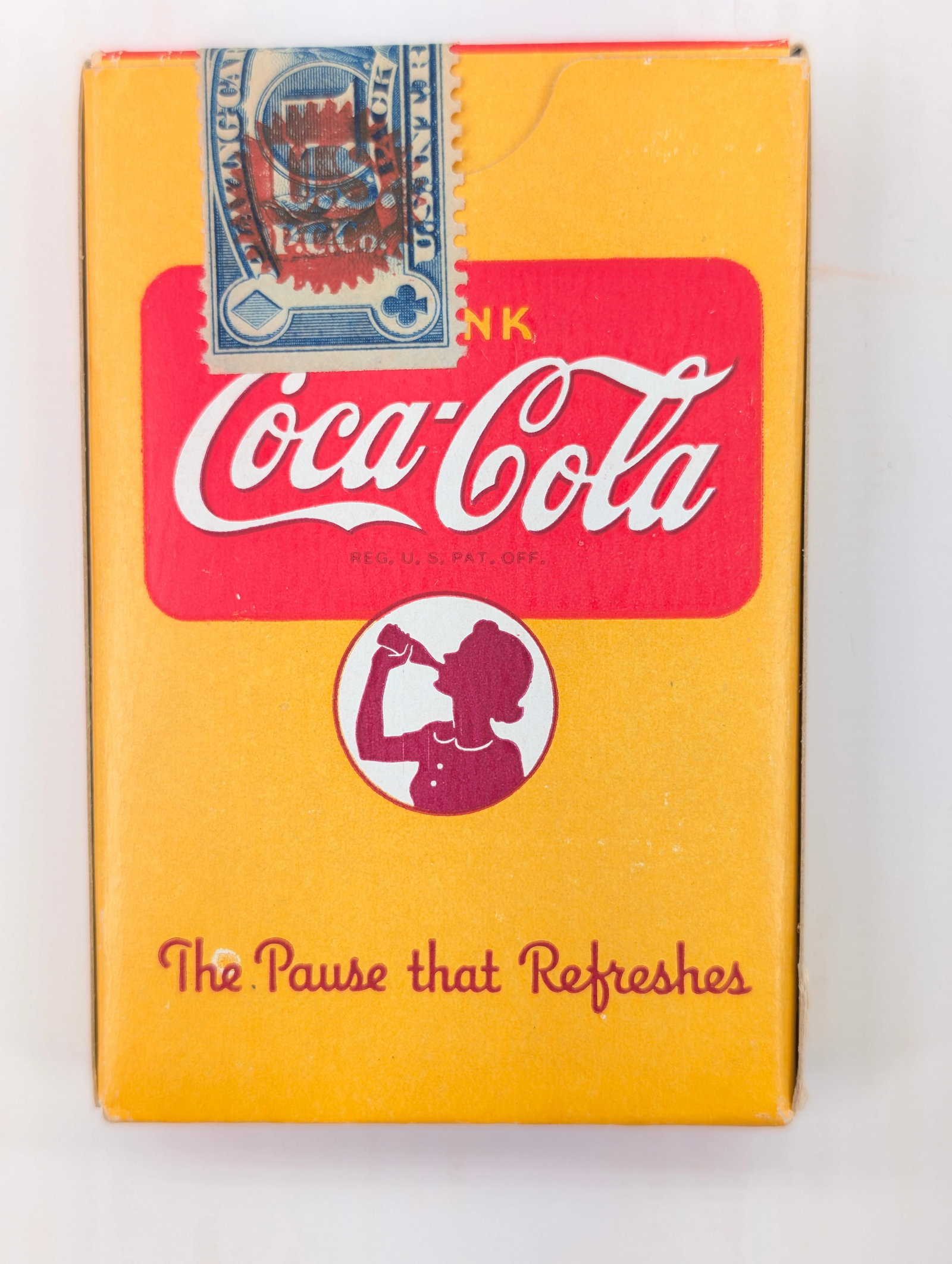 VINTAGE COCA COLA UNOPENED PLAYING CARDS: REMAINS IN VERY GOOD CLEAN UNOPENED CONDITION. SHOWING LIGHT WEAR.