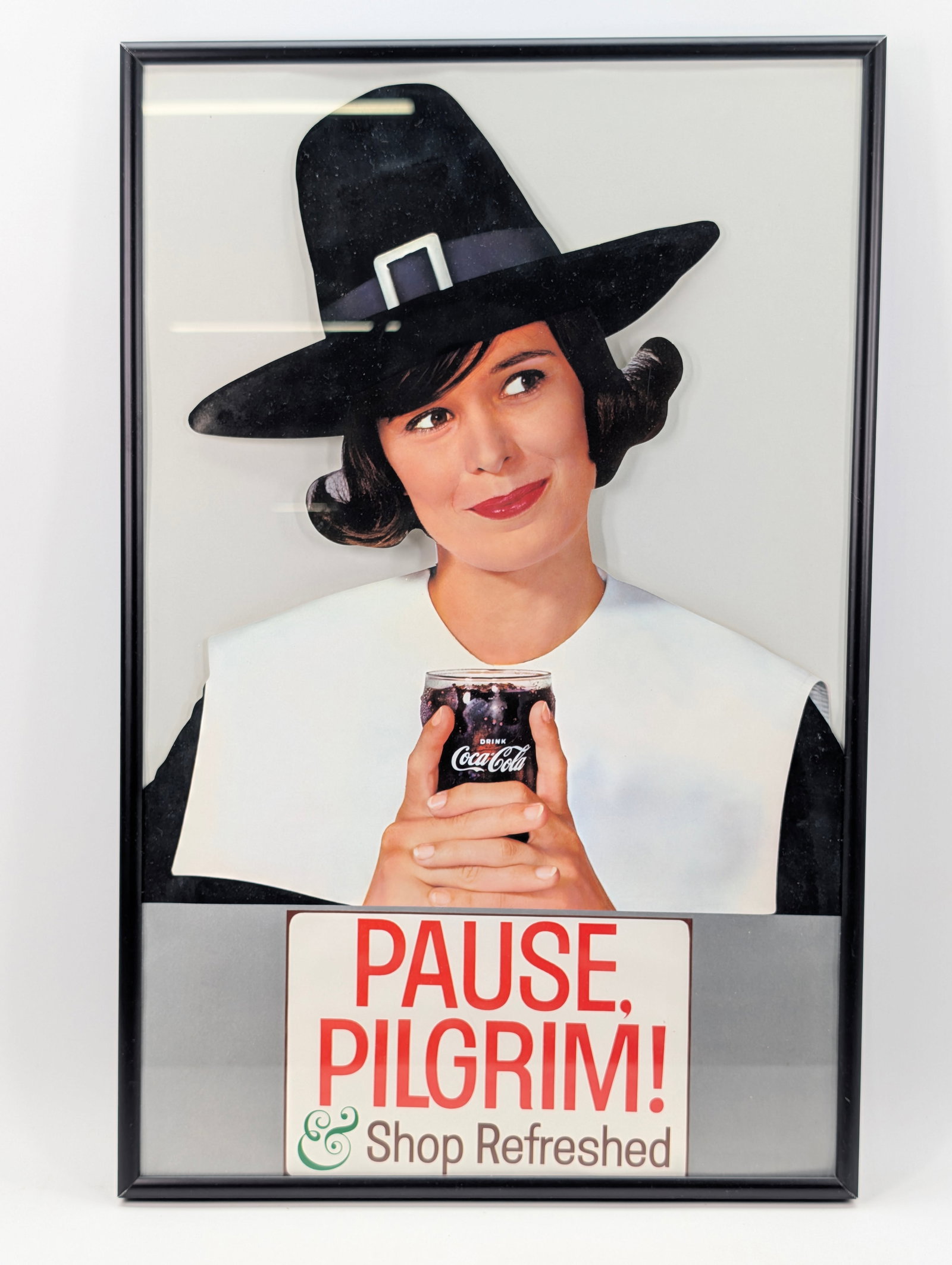 COCA COLA PAUSE PILGRIM FRAMED ADVERTISEMENT (1 of 6)