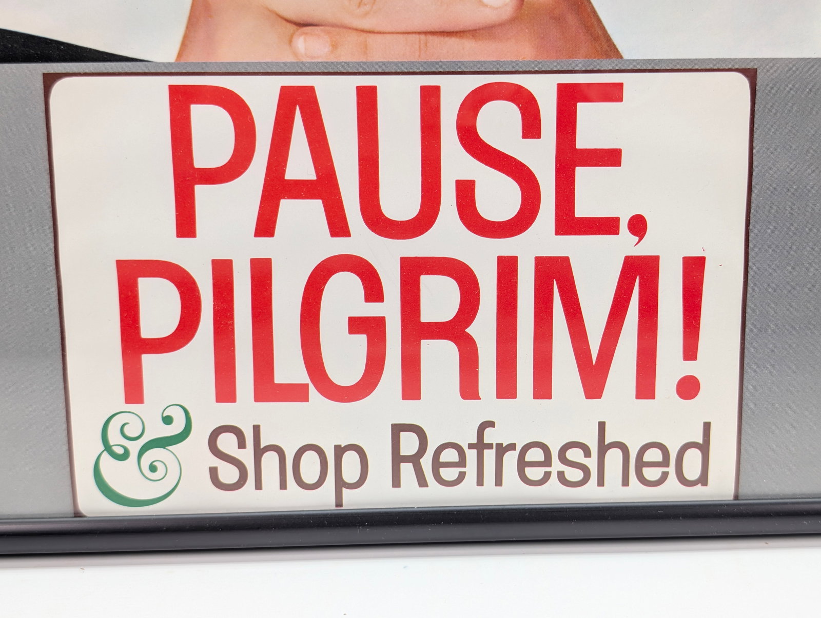 COCA COLA PAUSE PILGRIM FRAMED ADVERTISEMENT - 2