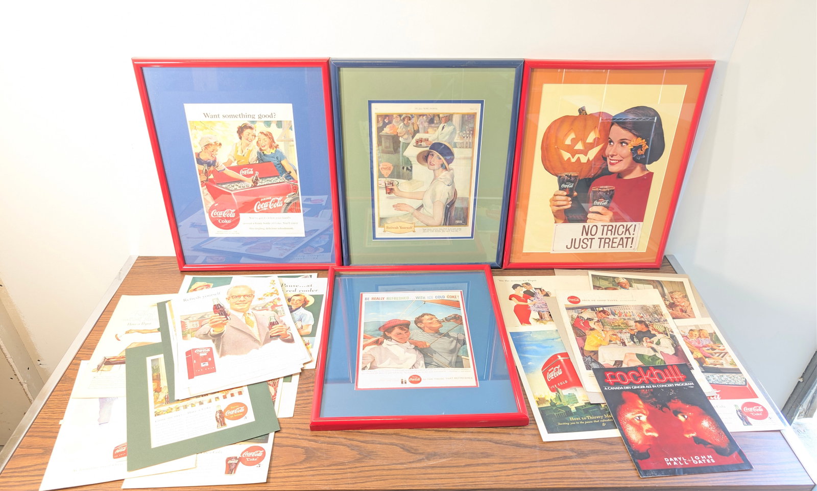 ASSORTMENT OF COCA COLA FRAMED ADVERTISEMENTS (1 of 9)