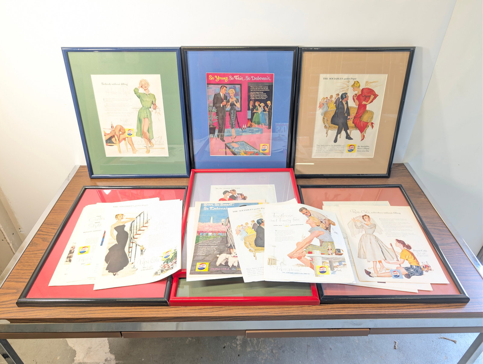 ASSORTMENT OF PEPSI COLA FRAMED ADVERTISEMENTS (1 of 13)