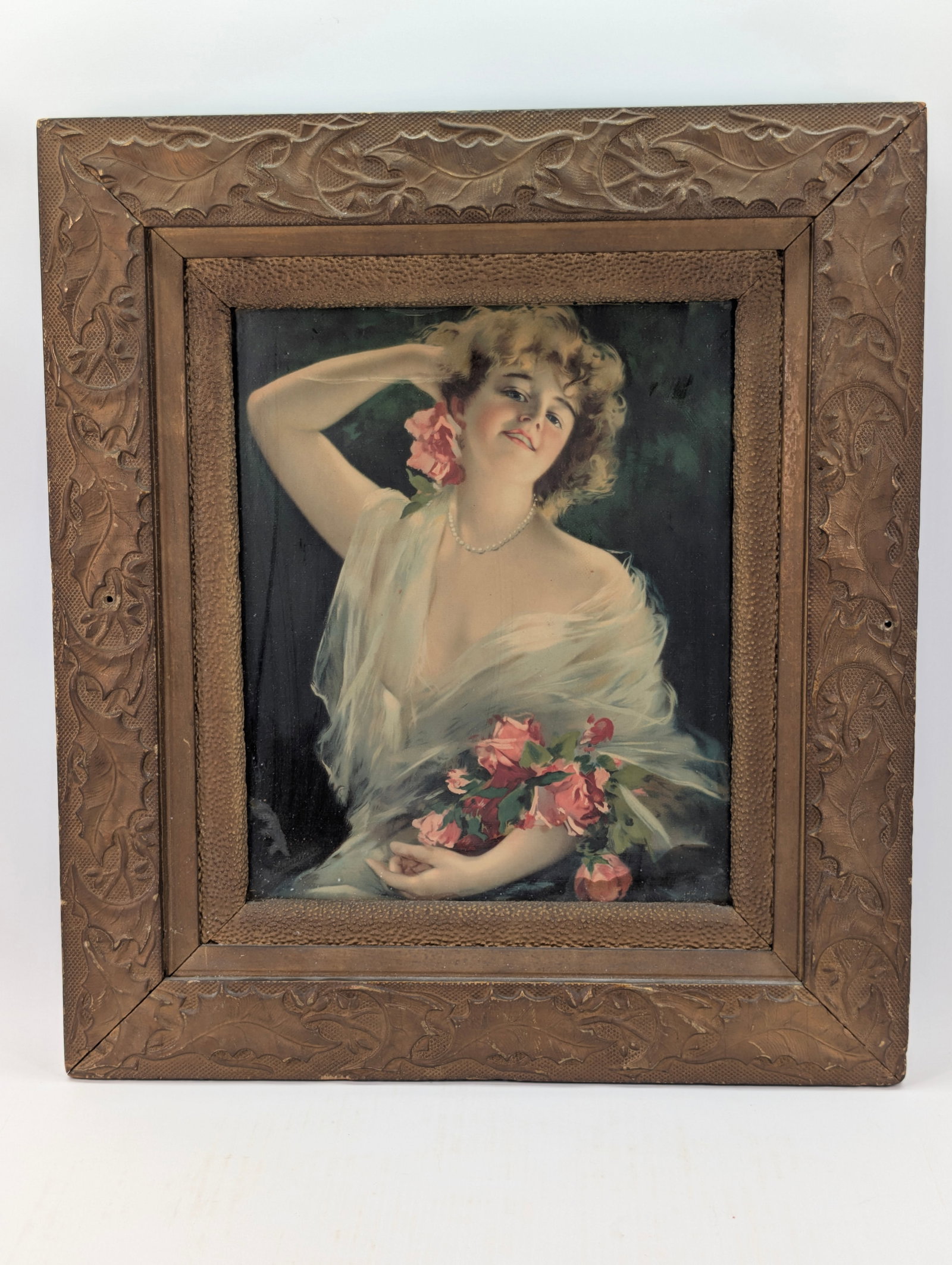 ANTIQUE ADVERTISING PRINT FRAMED (1 of 6)