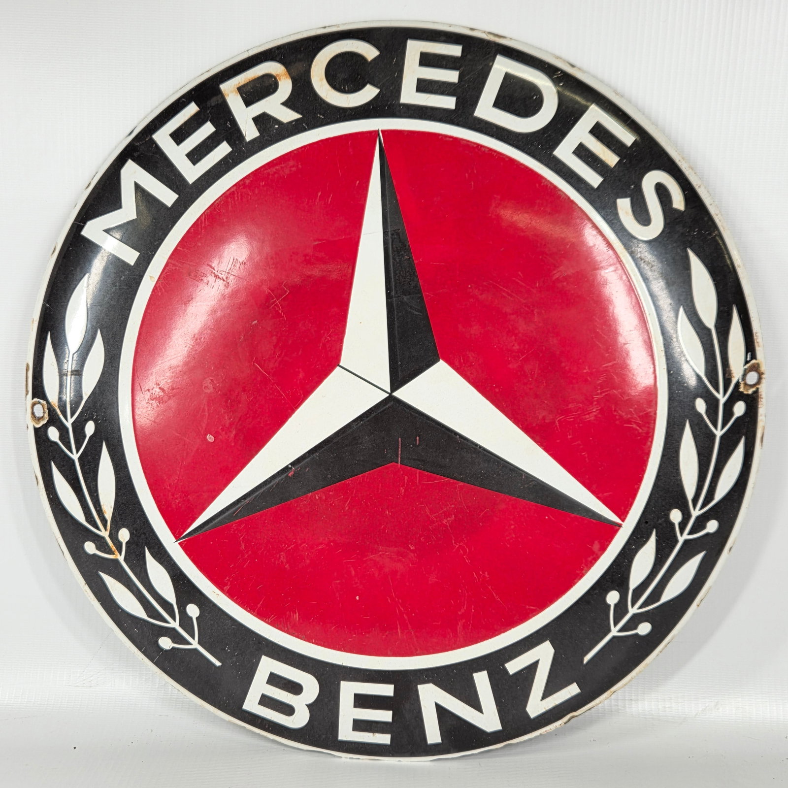 ANTIQUE METAL MERCEDES BENZ SIGN (1 of 7)