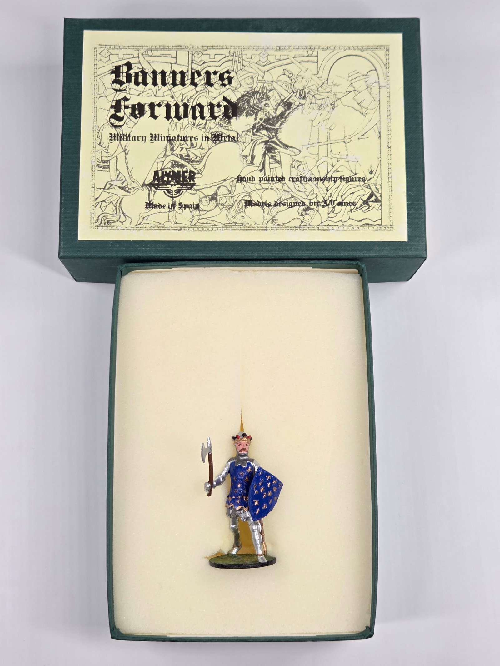 ALYMER BANNERS FORWARD BF-52 KING JEAN II OF FRANCE: REMAINS IN VERY GOOD CONDITION WITH BOX.