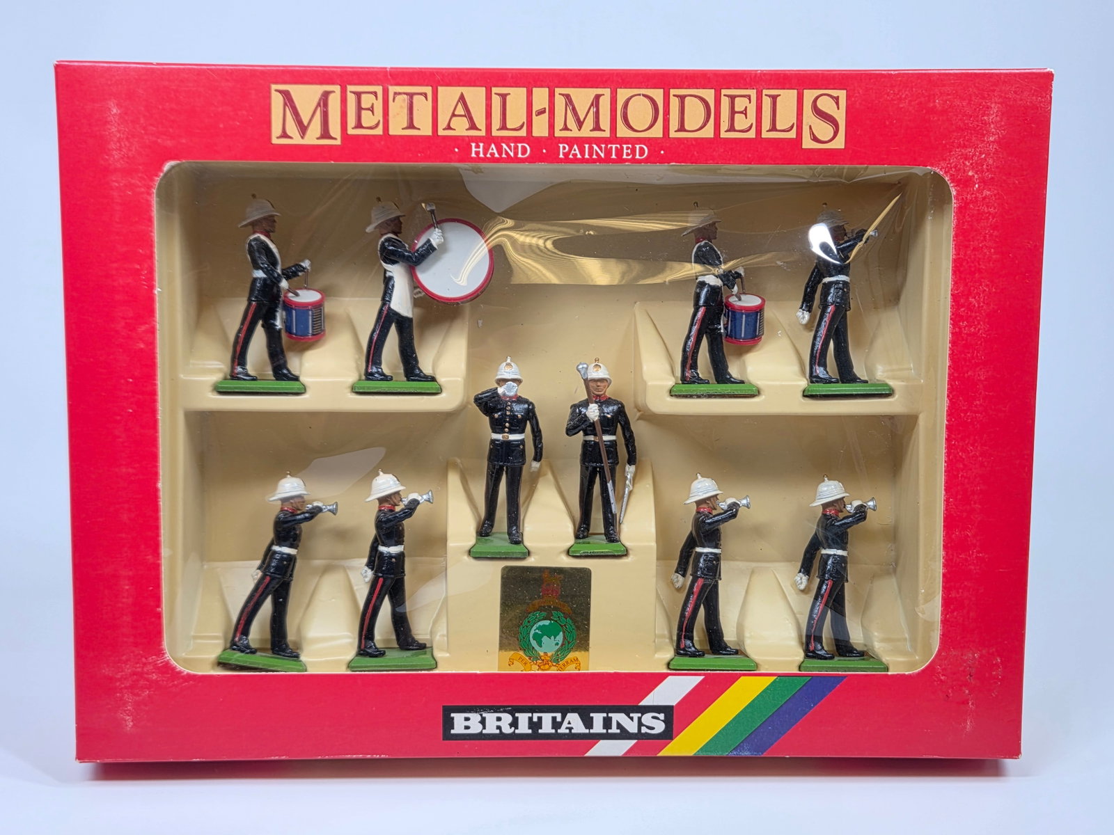 BRITAIN 7204 ROYAL MARINE DRUMS & BUGLES: REMAINS IN VERY GOOD CONDITION WITH BOX.