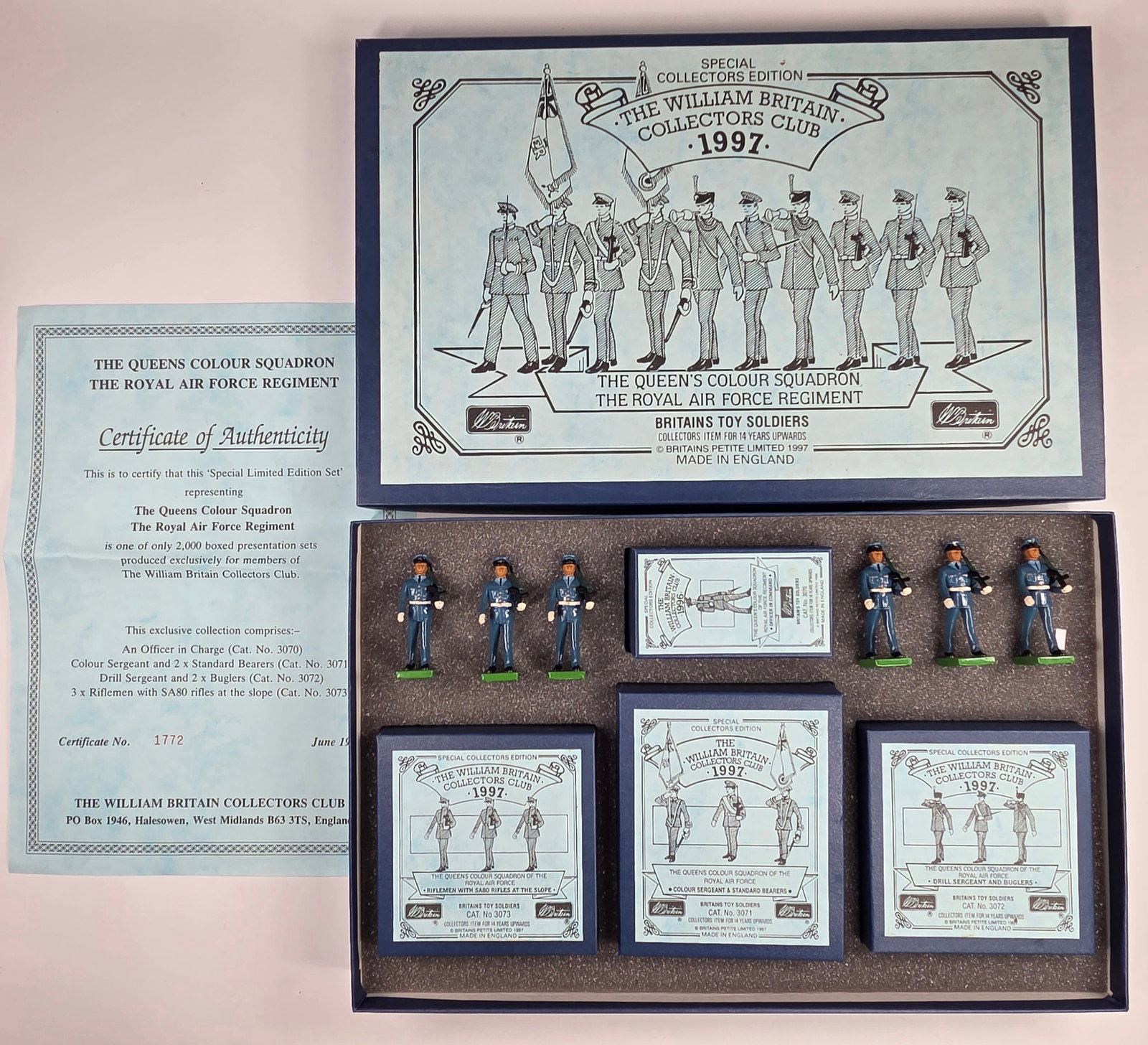1997 BRITAIN CC QUEEN'S COLOUR SQUADRON ROYAL AIR FORCE REGT.: REMAINS IN VERY GOOD CONDITION WITH BOX.