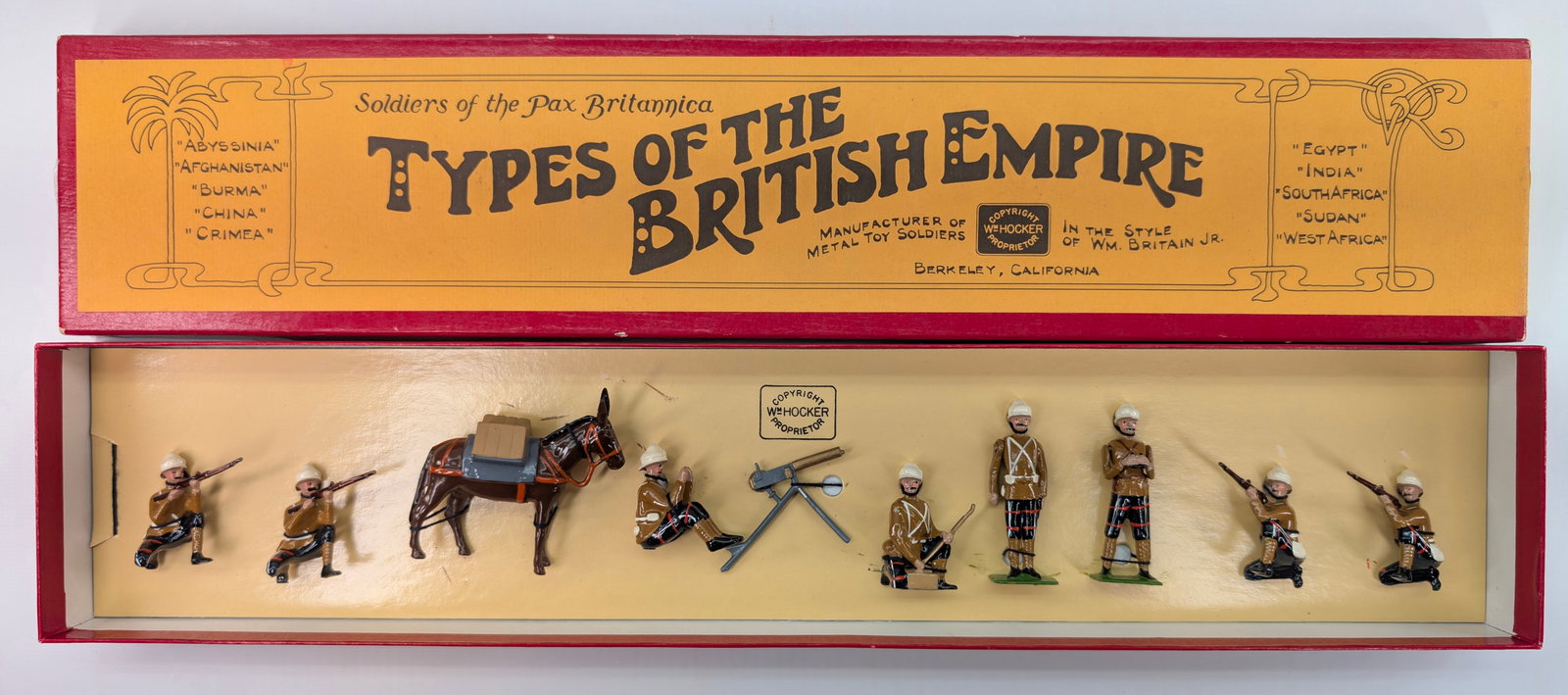 WM HOCKER NO. 3 K.O.S.B. MAXIM GUN DETACHMENT: SET REMAINS IN VERY GOOD CLEAN CONDITION WITH BOX.