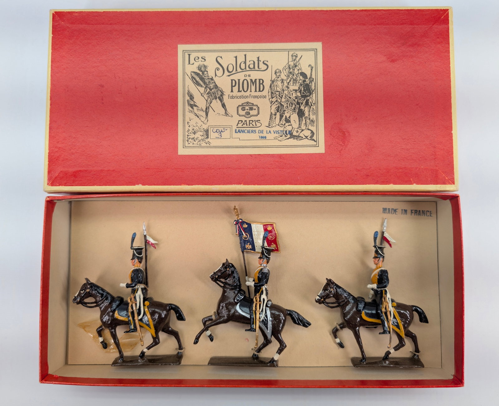 C.B.G MIGNOT LANCERS DE LA VISTULE: SET REMAINS IN VERY GOOD CONDITION, SHOWING SOME LIGHT TYPICAL WEAR.