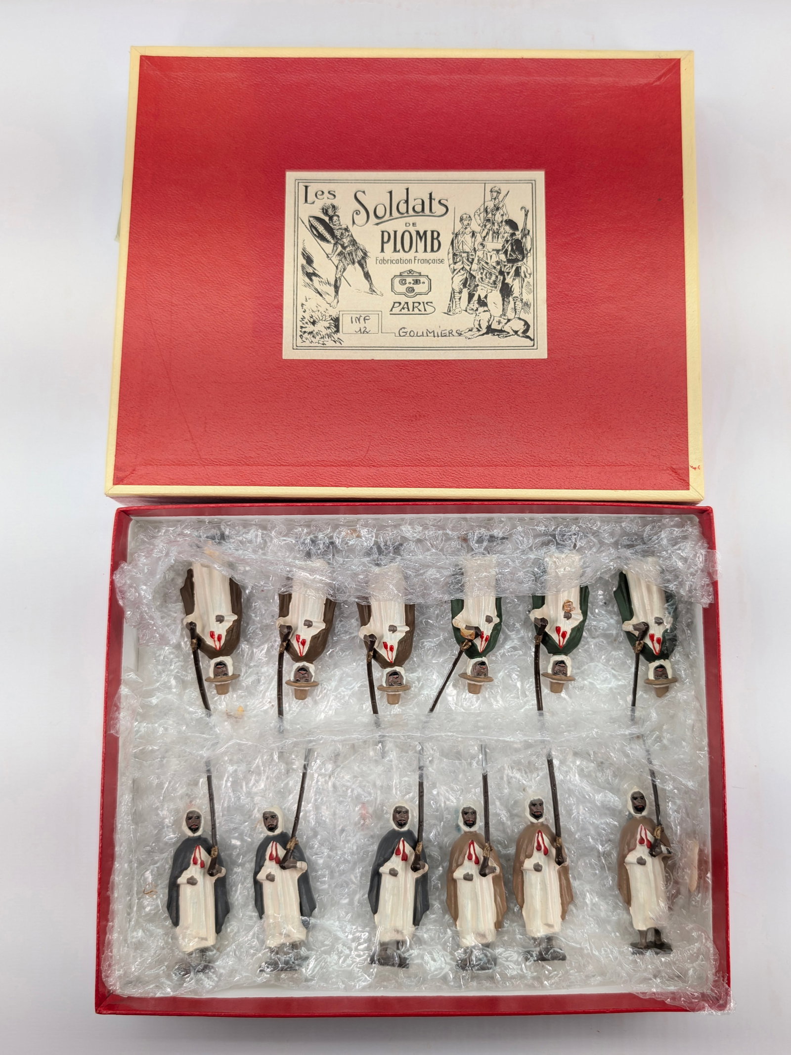 C.B.G. MIGNOT GOUMIERS SET: SET REMAINS IN GOOD CONDITION, SHOWING SOME TYPICAL WEAR.