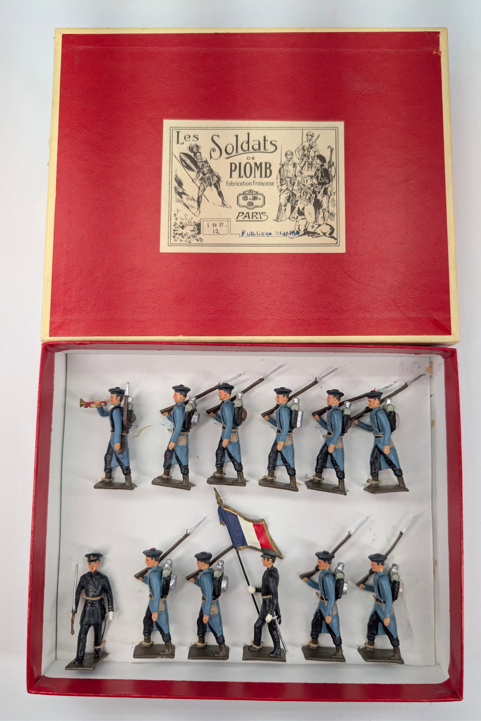 C.B.G. MIGNOT FUSILIERS SET: SET REMAINS IN VERY GOOD CLEAN CONDITION WITH BOX.