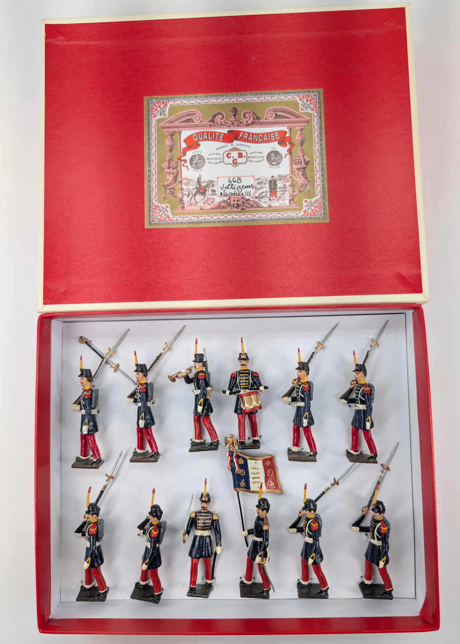 C.B.G. MIGNOT NAPOLEON III: SET REMAINS IN GOOD CONDITION, SHOWING SOME LIGHT TYPICAL WEAR.