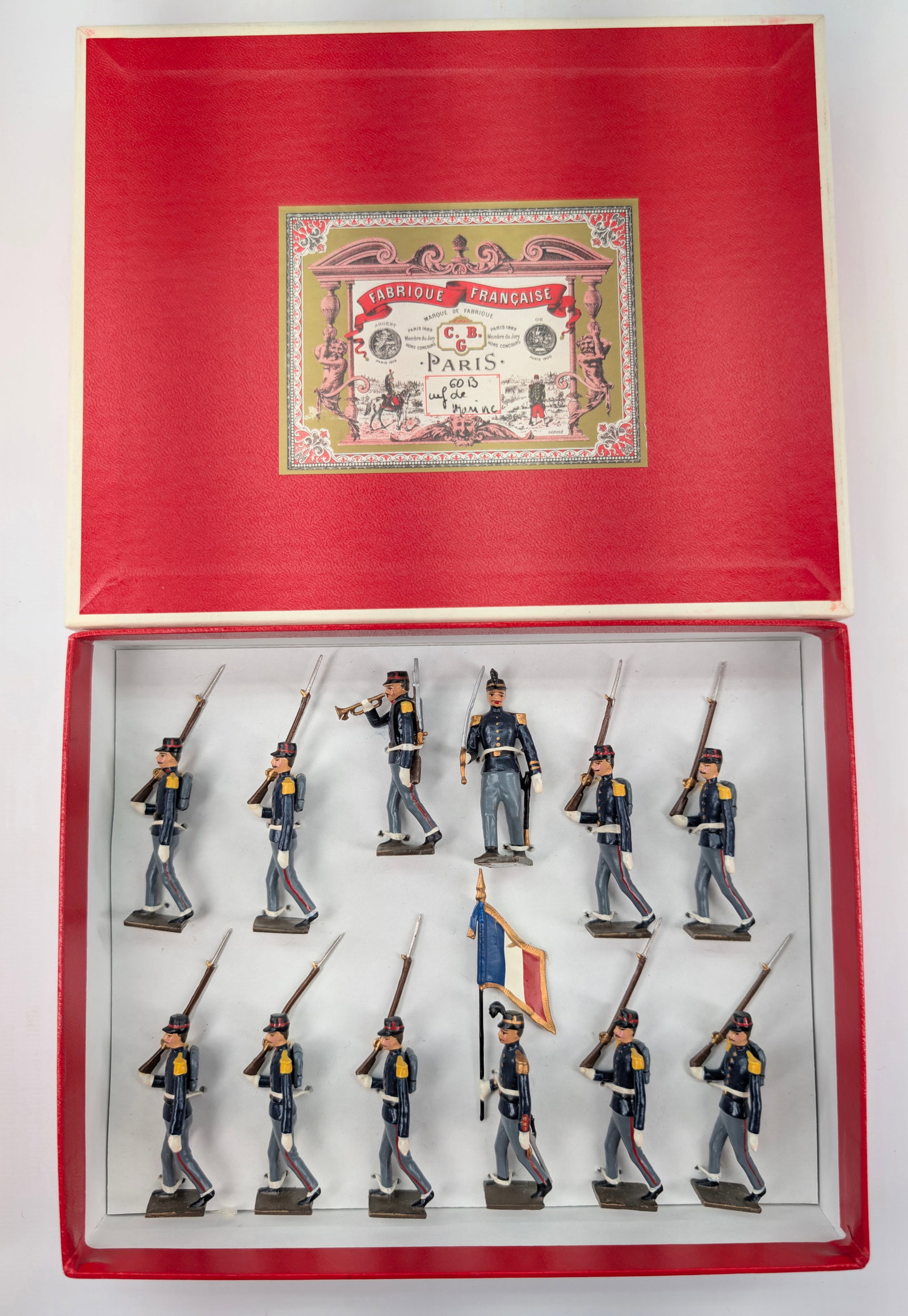 C.B.G. MIGNOT MARINE INFANTRY: SET REMAINS IN GOOD CONDITION, SHOWING SOME LIGHT TYPICAL WEAR.