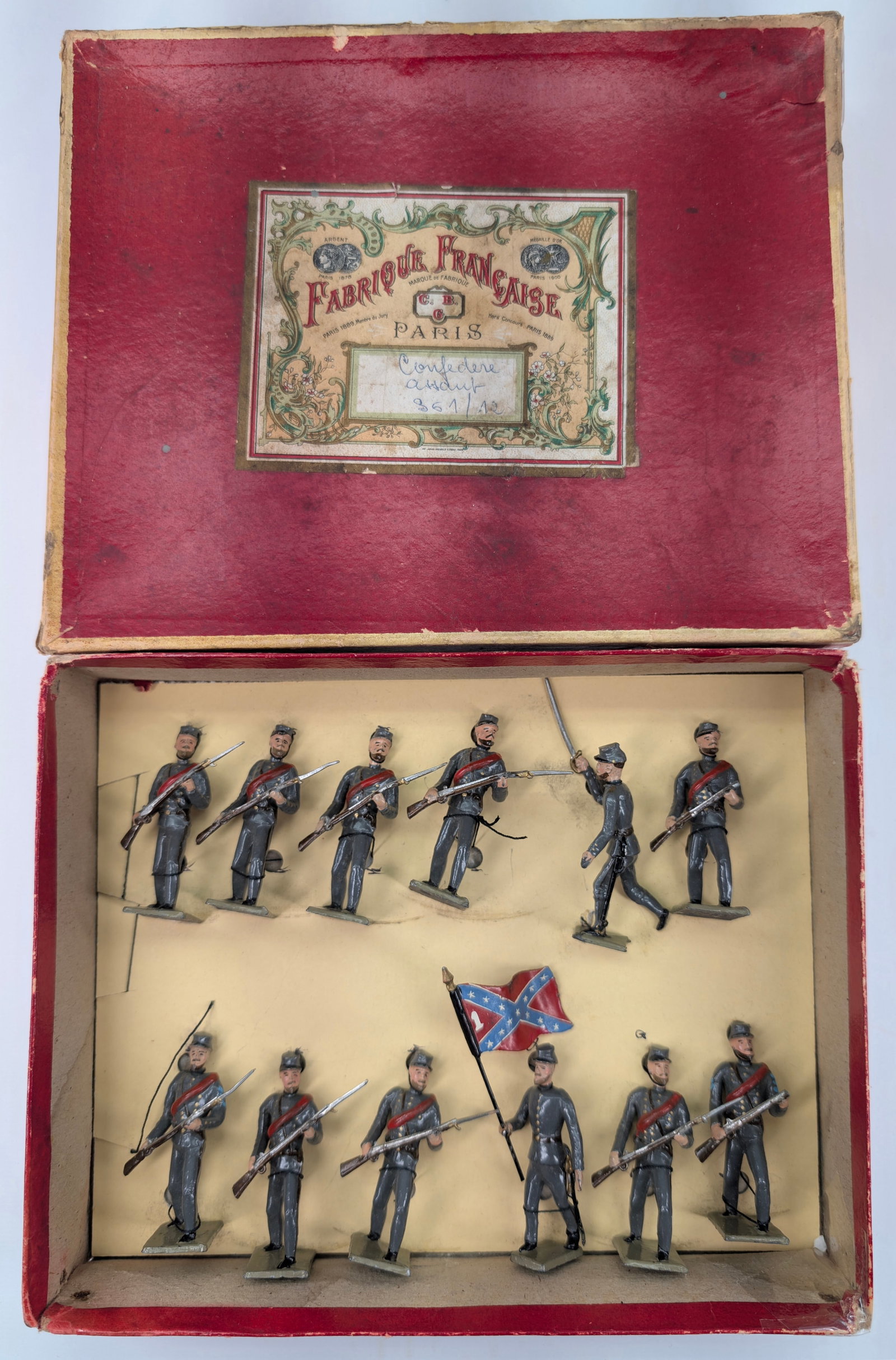 C.B.G. MIGNOT CIVIL WAR CONFEDERATES: SET REMAINS IN GOOD CONDITION, SHOWING SOME LIGHT TYPICAL WEAR.