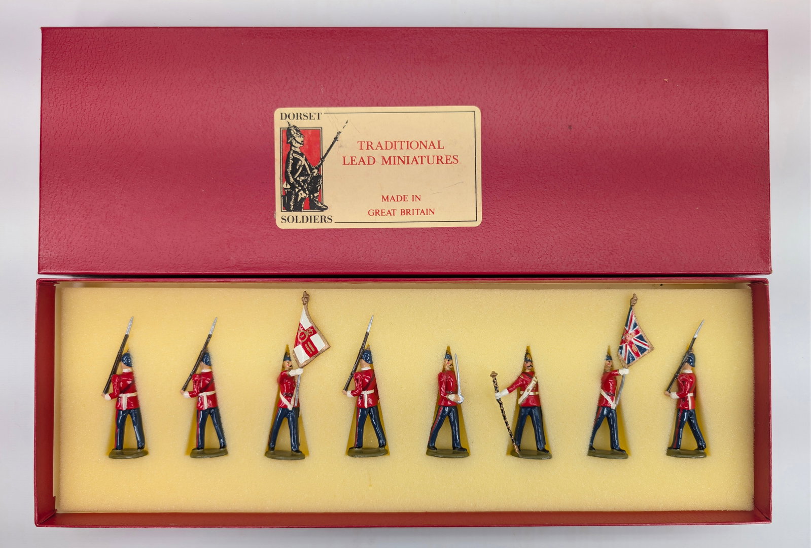 DORSET SOLDIERS LINE INFANTRY COLOUR PARTY: SET REMAINS IN GOOD CONDITION WITH ORIGINAL BOX.