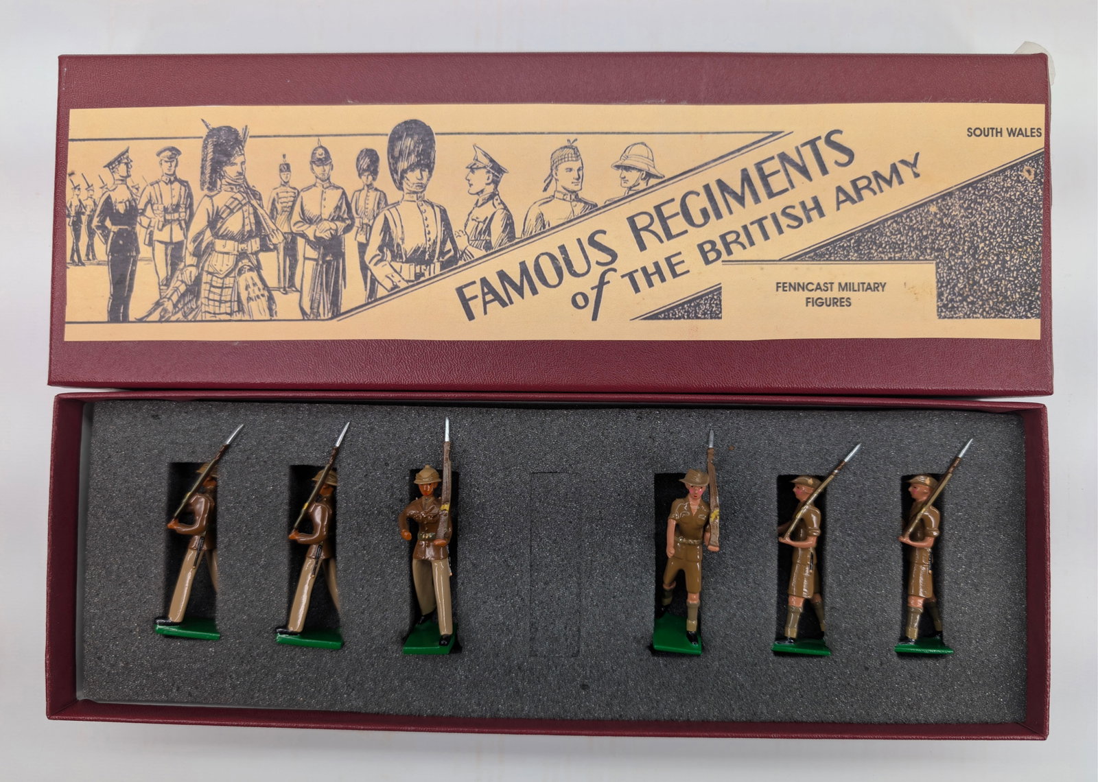 FENNCAST FIGURES AUSTRALIAN & NEW ZEALAND INFANTRY: SET REMAINS IN GOOD CONDITION WITH CUSTOM BOX.