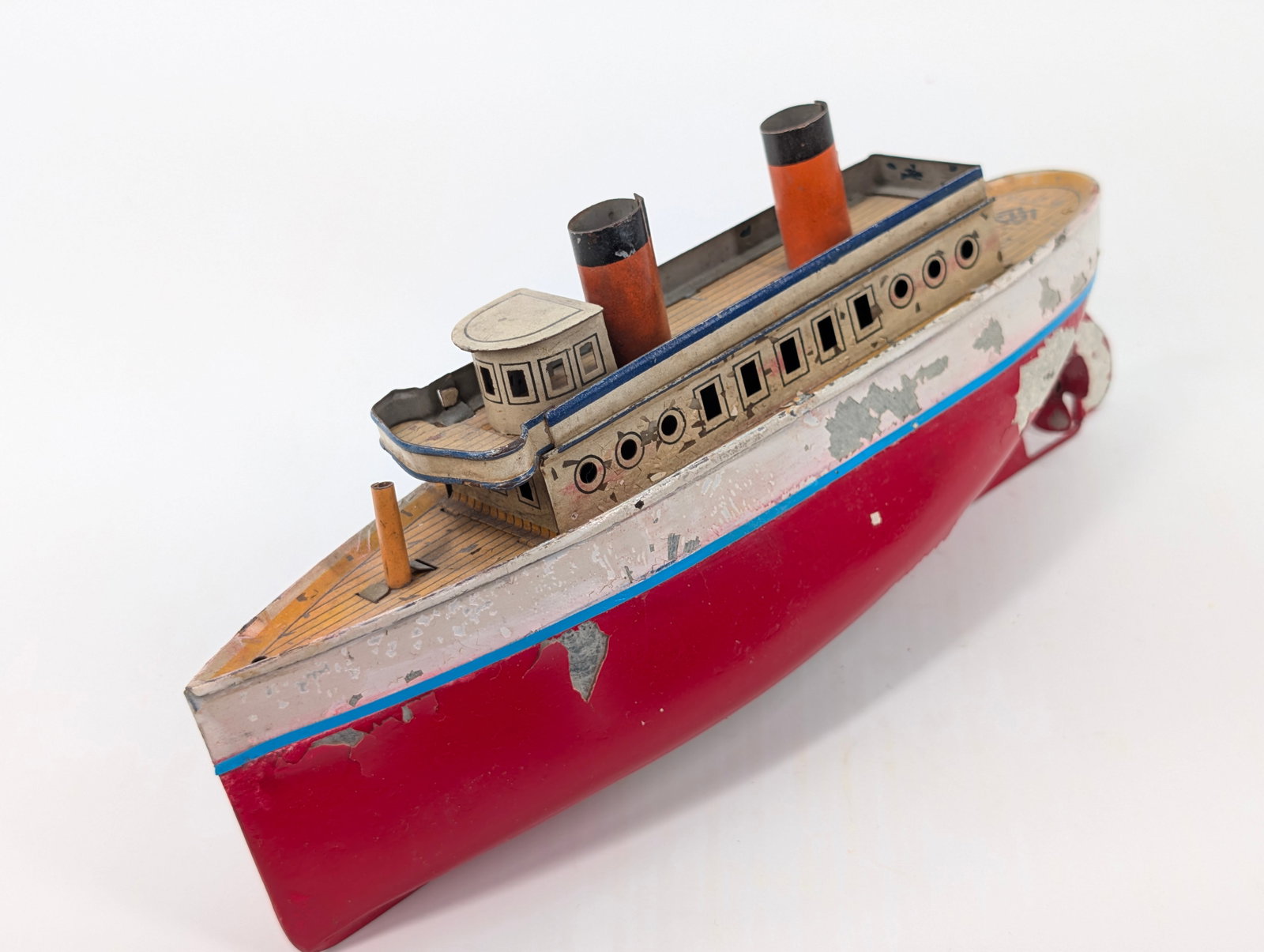 BING GERMAN TIN LITHO WIND UP SHIP BOAT (1 of 7)